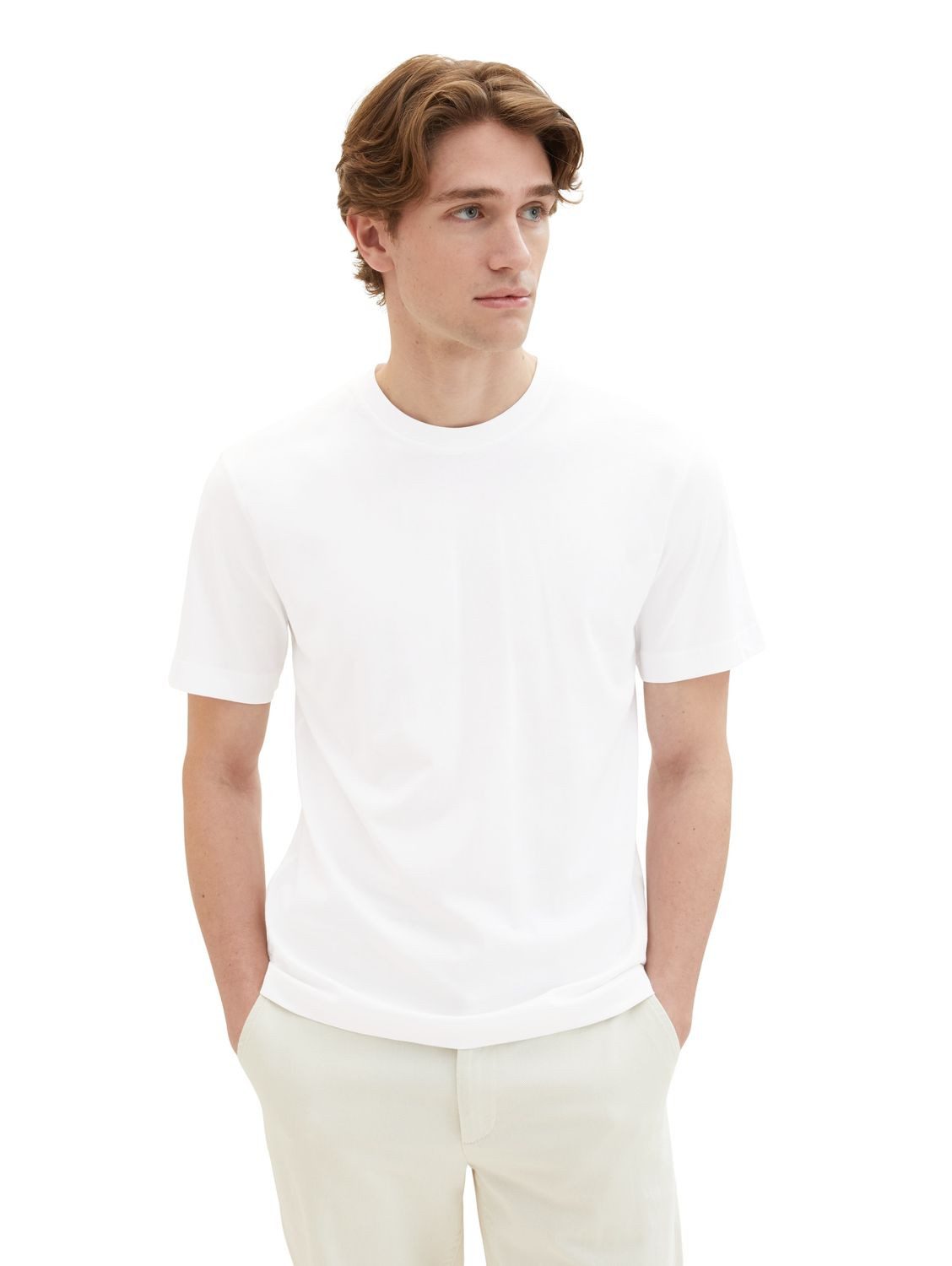 TOM TAILOR T-Shirt CREW-NECK (1-tlg) aus Baumwolle