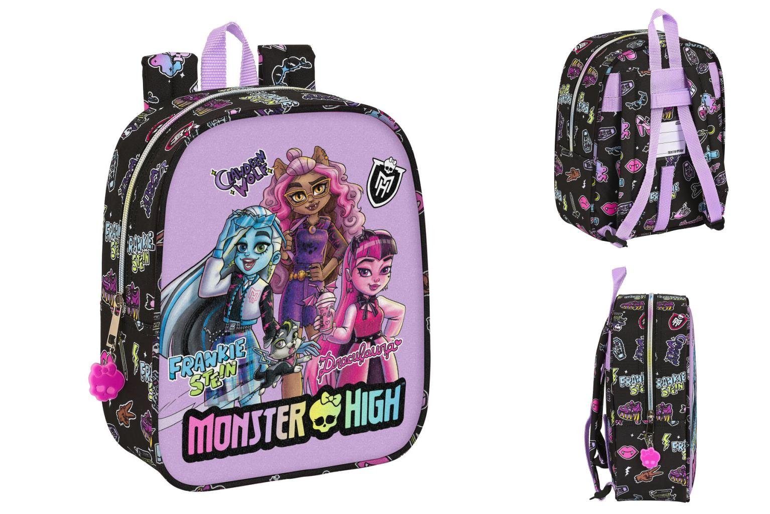 Monster High Rucksack Monster high Kinder Rucksack Monster High Creep Schwarz 22 x 27 x 10 c