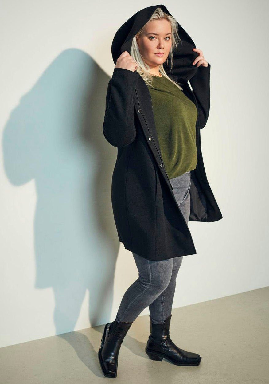 ONLY CARMAKOMA Langjacke CARSEDONA LIGHT COAT OTW mit Kapuze
