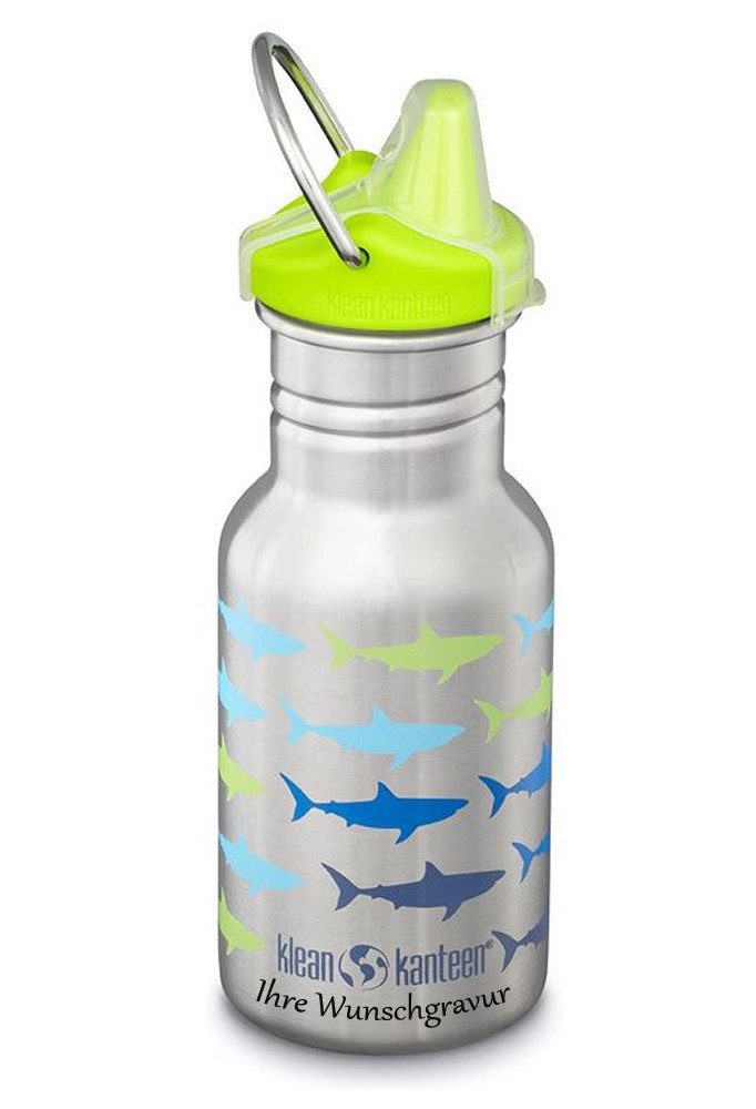 Klean Kanteen Trinkflasche Klean Kanteen Edelstahl-Kindertrinkflasche, Sippy, mit Namensgravur, Edelstahltrinkflasche inkl. Ihrer persönlichen Wunschgravur