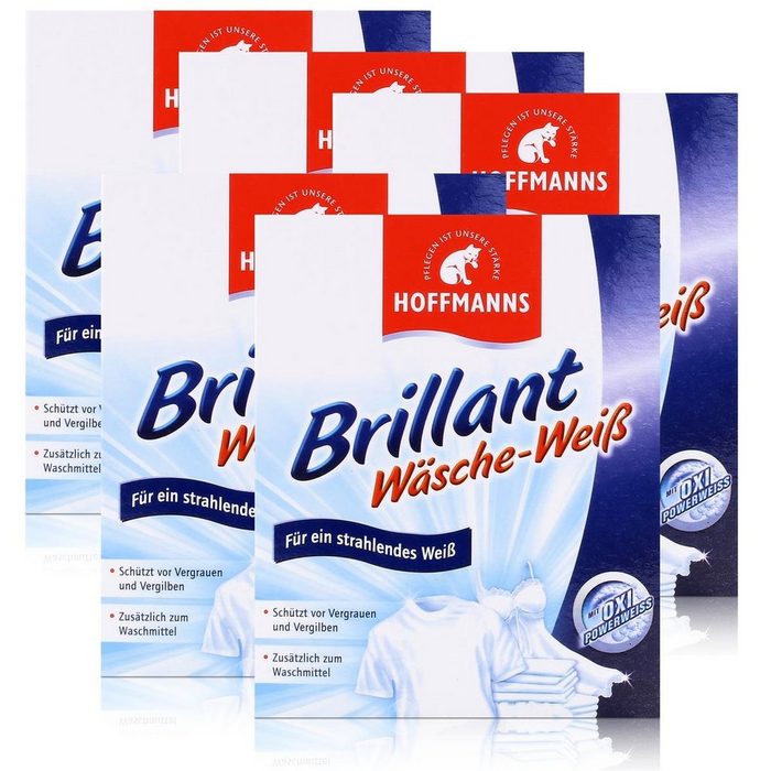 Hoffmanns Hoffmanns Brillant Wäsche-Weiß 500g - Wäscht strahlend weiß (5er Pack) Spezialwaschmittel