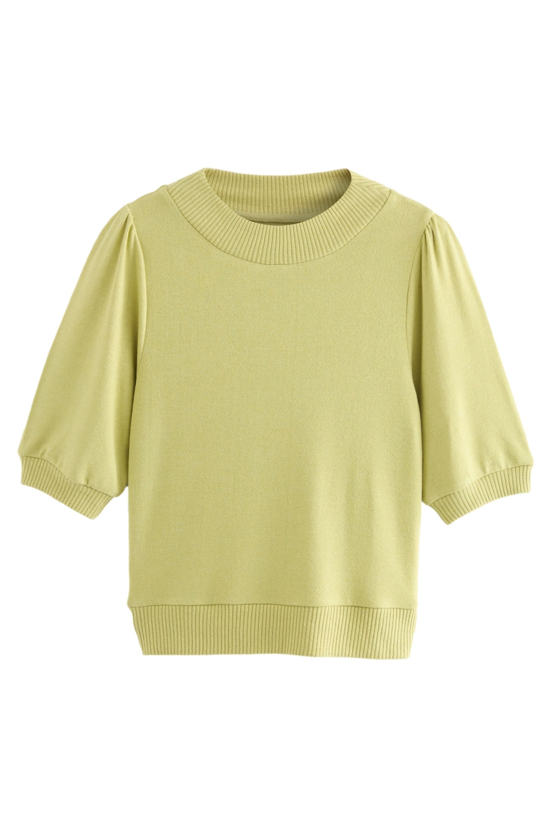 Next Kurzarmpullover Kurzärmeliges Top mit Rundhalsausschnitt günstig online kaufen