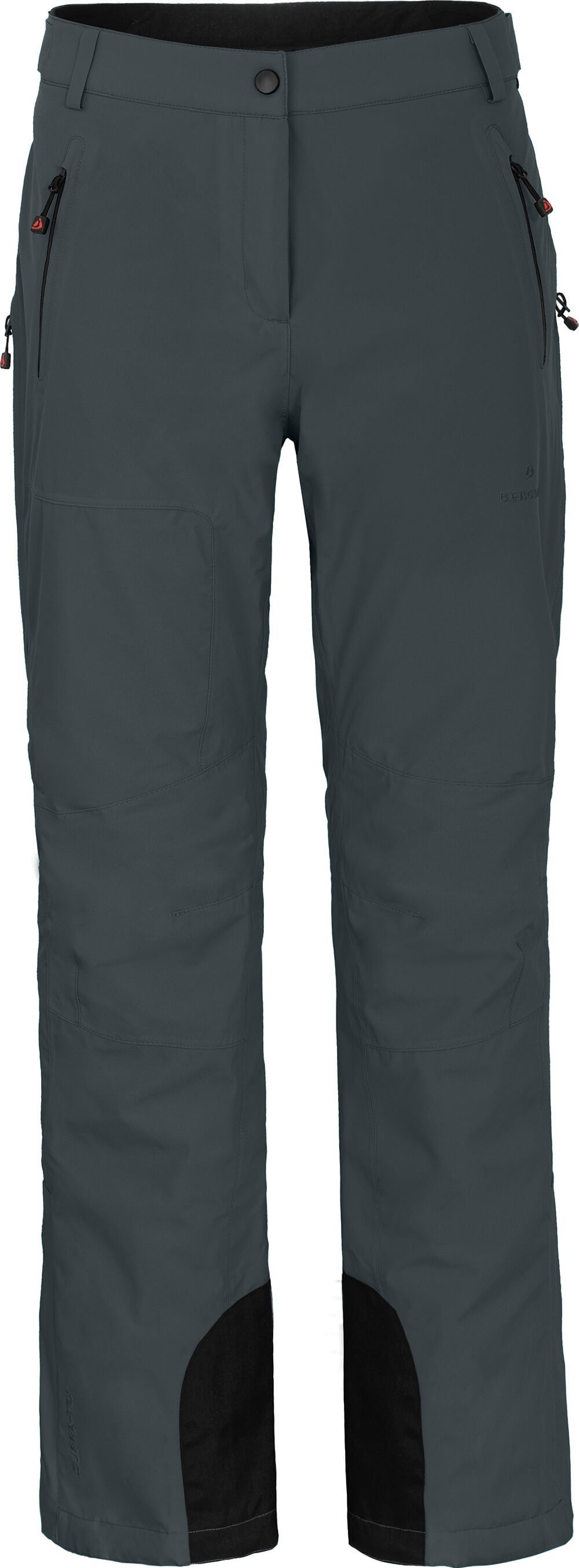 Bergson Skihose ICE Damen Skihose, wattiert, 20000 mm Wassersäule, Kurzgrößen, dunkel grau