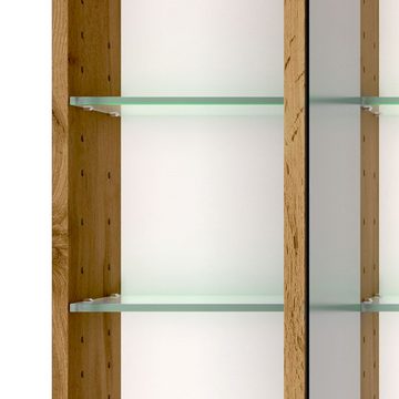 Lomadox Spiegelschrank MORISSON-03 Wotan Eiche Nb.,3-türig mit 3D Effekt 60/64/20 cm