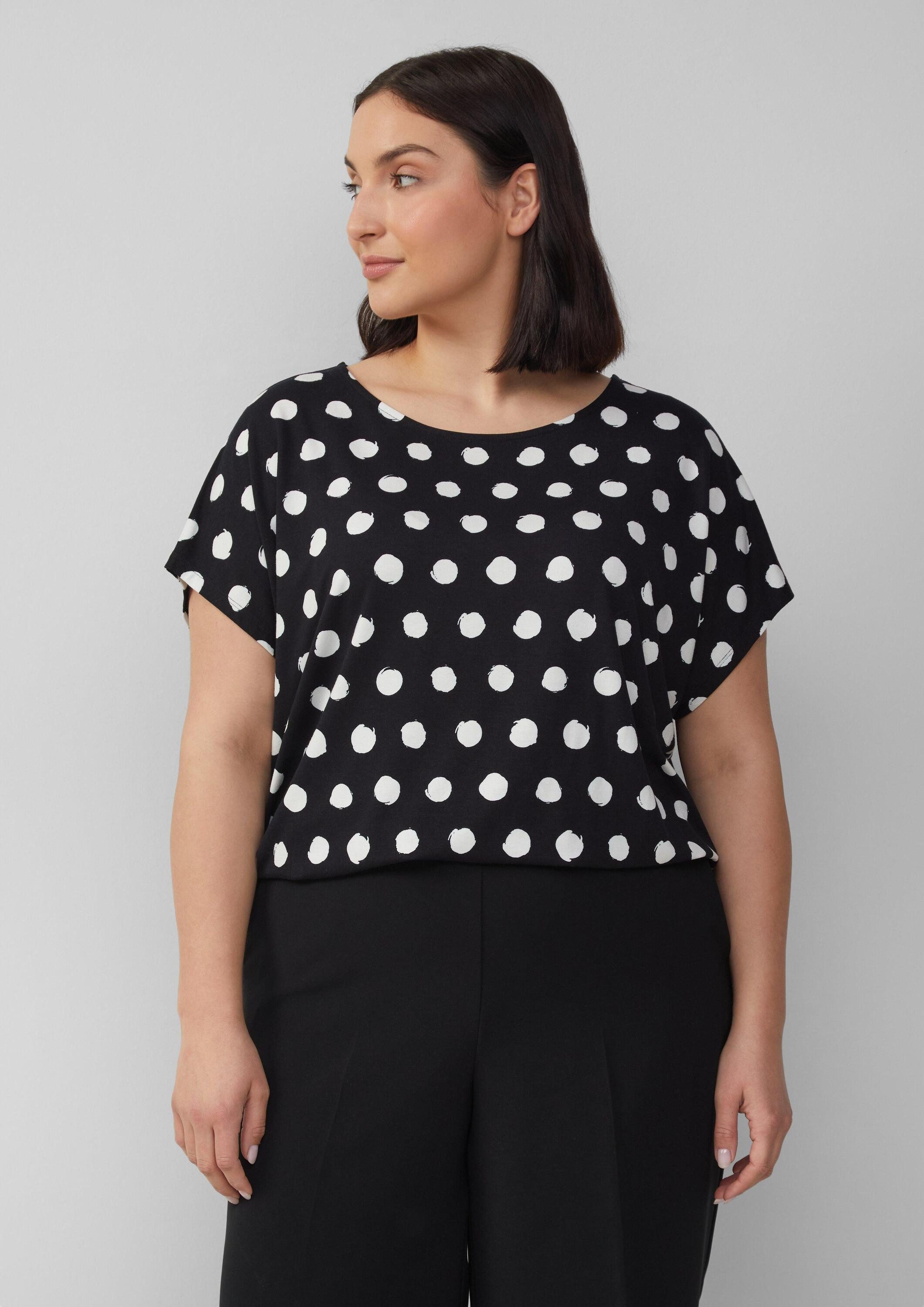 s.Oliver Kurzarmshirt T-Shirt T-Shirt aus Viskosemix im Relaxed Fit günstig online kaufen