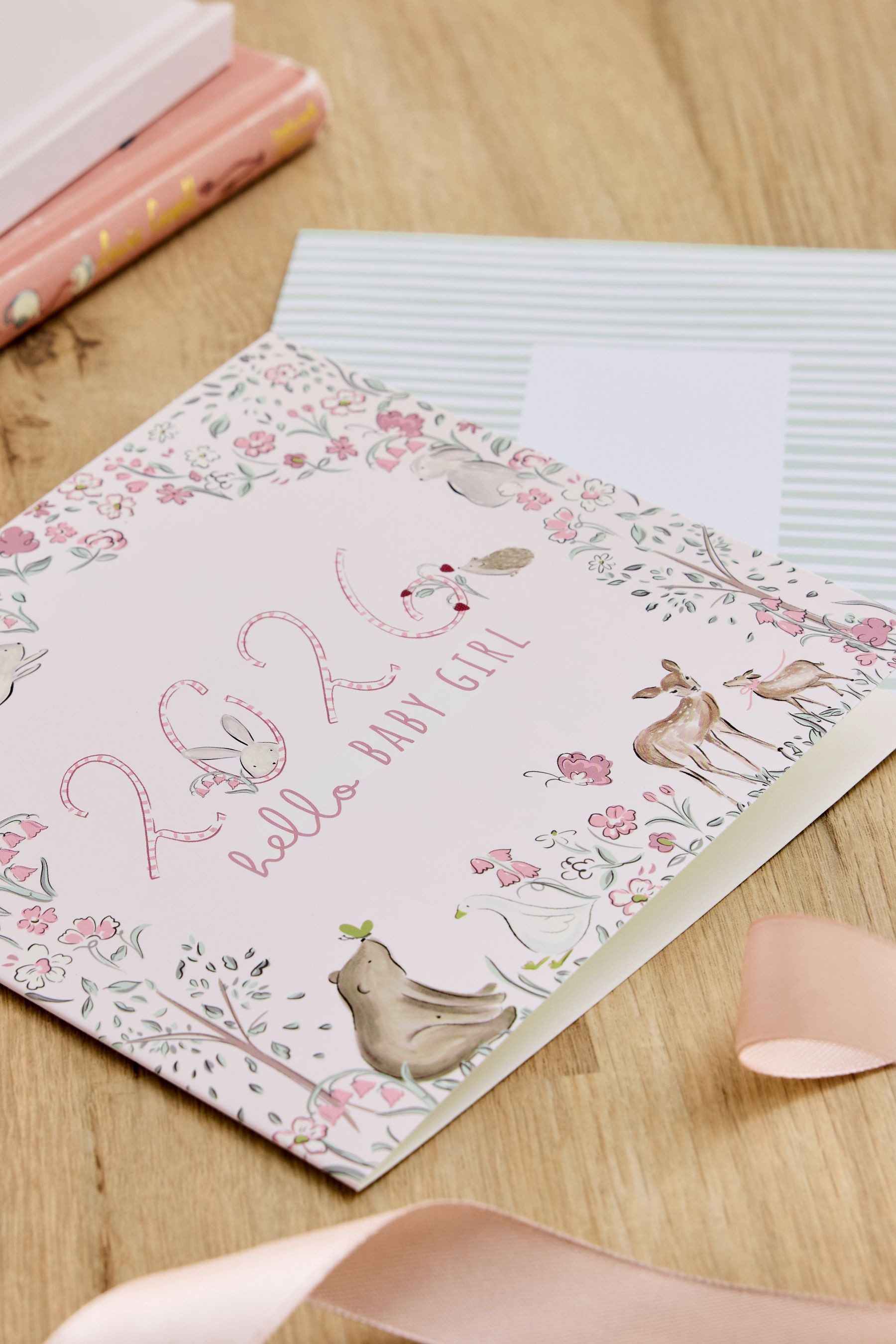 Next Geschenkpapier Geschenktüte und Karte, Baby Girl Born in 2026, (1St)