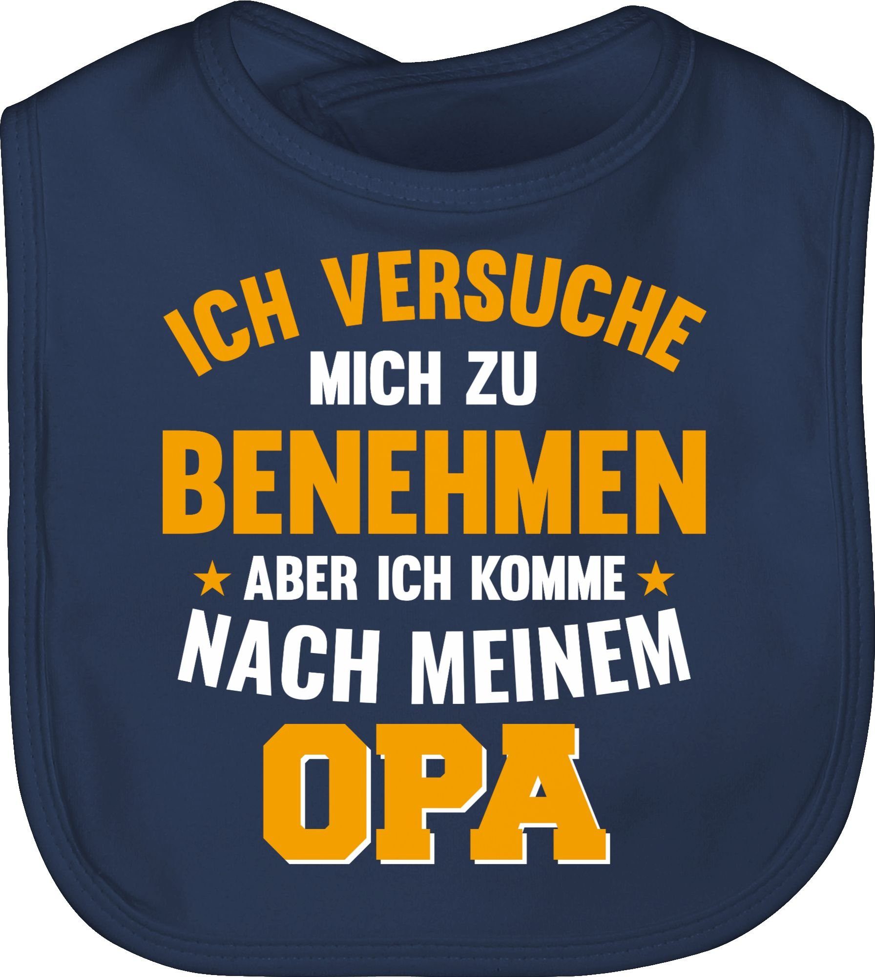 Lätzchen Ich versuche mich zu benehmen aber ich komme nach meinem Opa orange