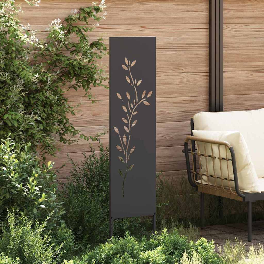 vidaXL Wandbild Garten dekoratives Panel Schwarz günstig online kaufen
