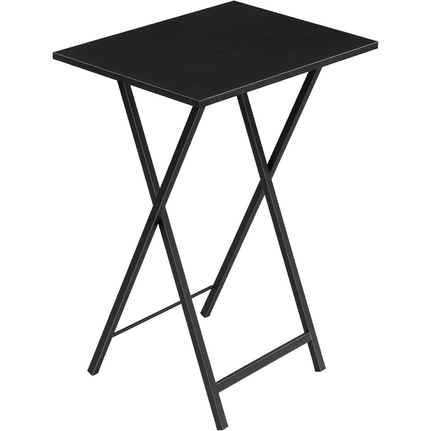 Beistelltisch Beistelltisch Klappbar Tablett Tisch Industriestil Schwarz 48x36x66,5