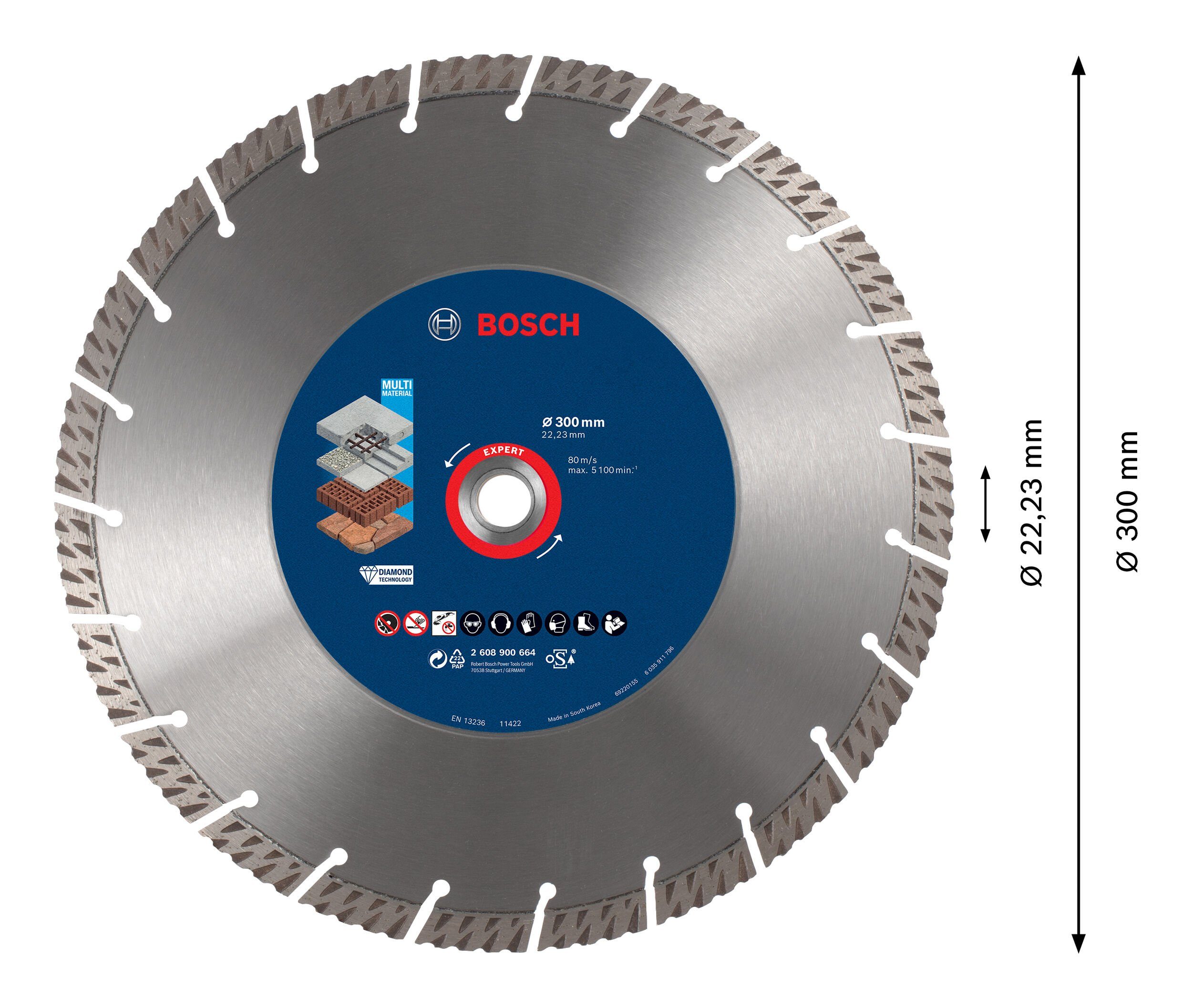 x x mm, Expert 300 Best Diamanttrennscheibe Ø for Universal Trennscheibe 22,23 BOSCH MultiMaterial, Expert - x 2,8 300