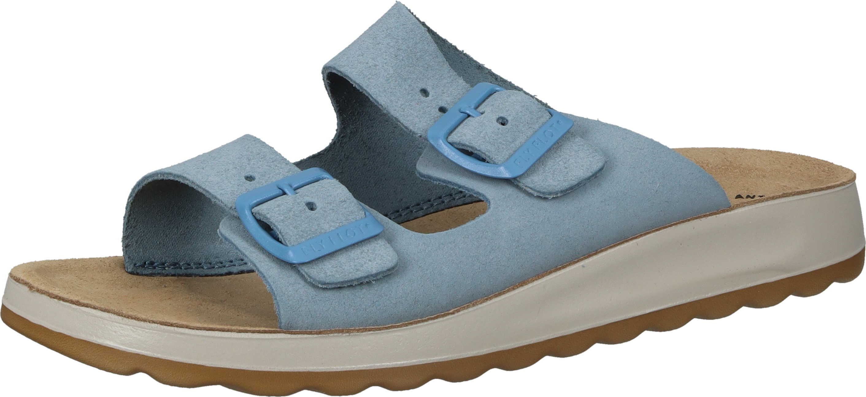 Fly Flot Pantoletten Pantolette aus Veloursleder