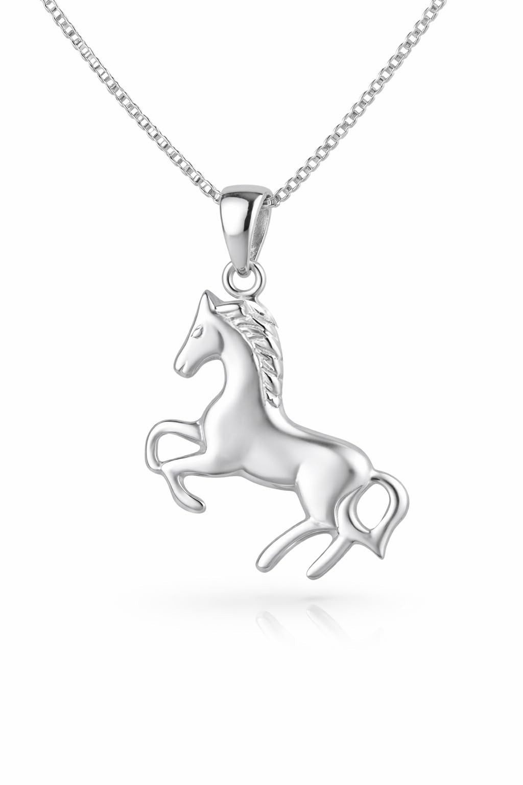 Kette mit Anhänger Anhänger Pferd 925 Silber Damen Mädchen Kettenanhänger Reiten Geschenk