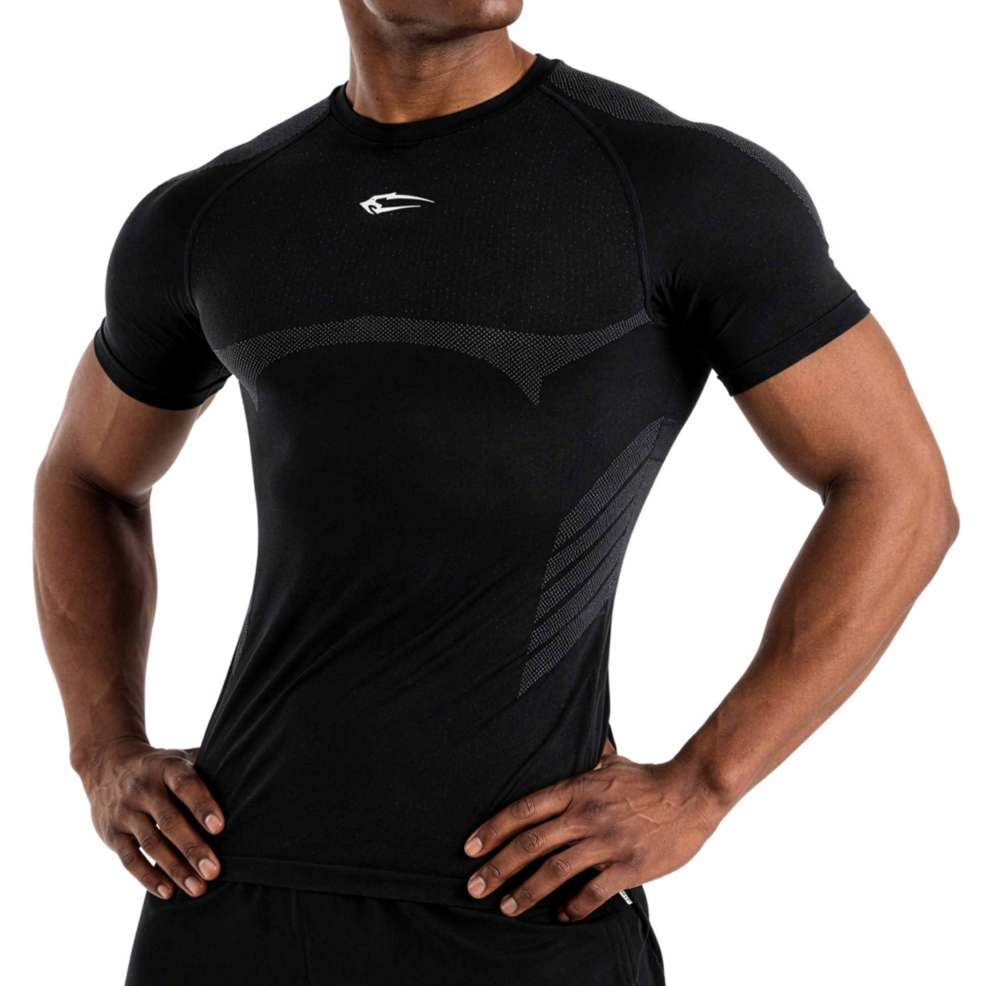 T-Shirt Carnos, Compression Shirt Herren, Gymshirt, Seamless, Training