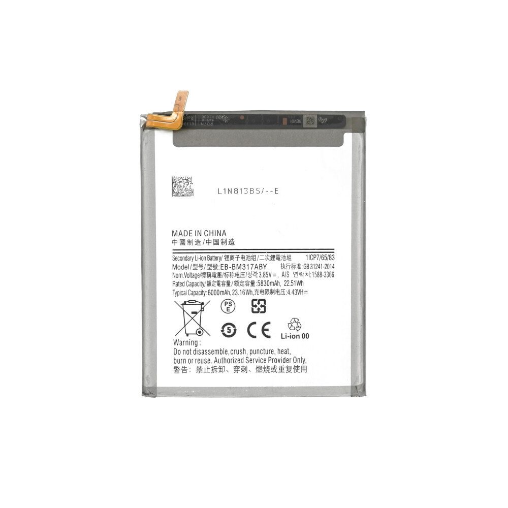 Akku für Samsung Galaxy M31 M31s EB-BM317ABY 6000mAh Batterie wie Orig Handy-Akku (1 St)