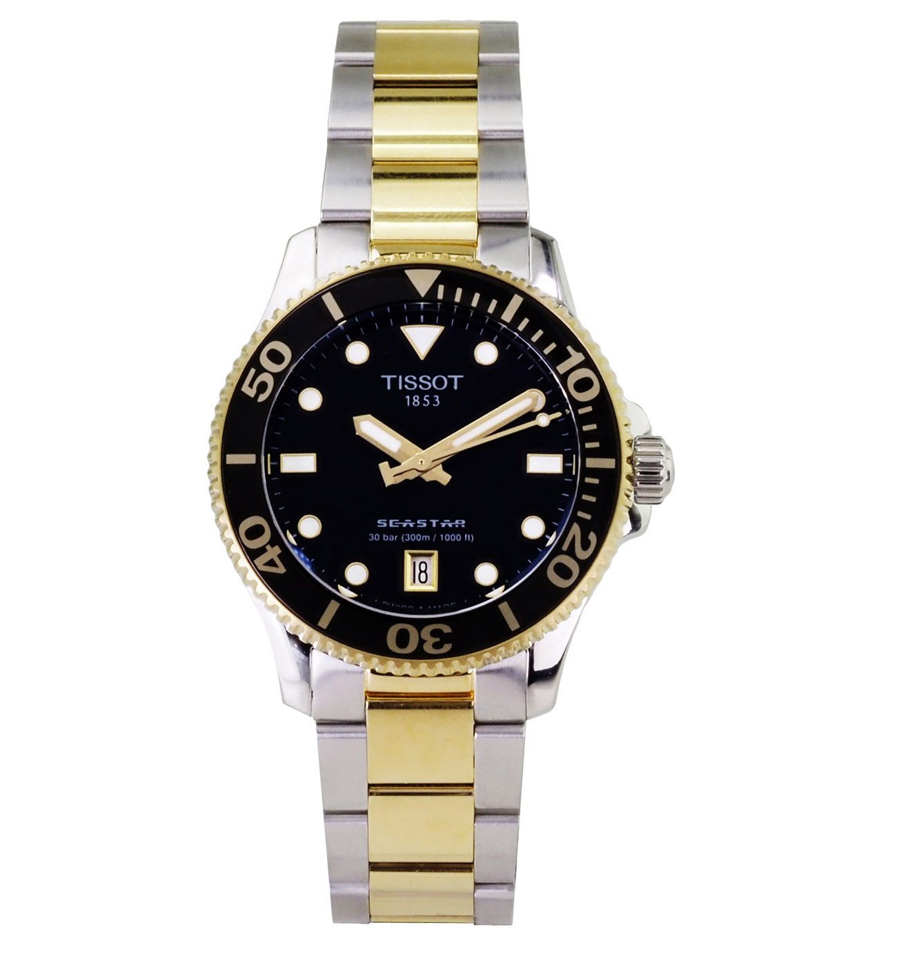 Tissot Schweizer Uhr Damen Uhr 36 mm Ø T1202102205100 Seastar Neu 30 ATM