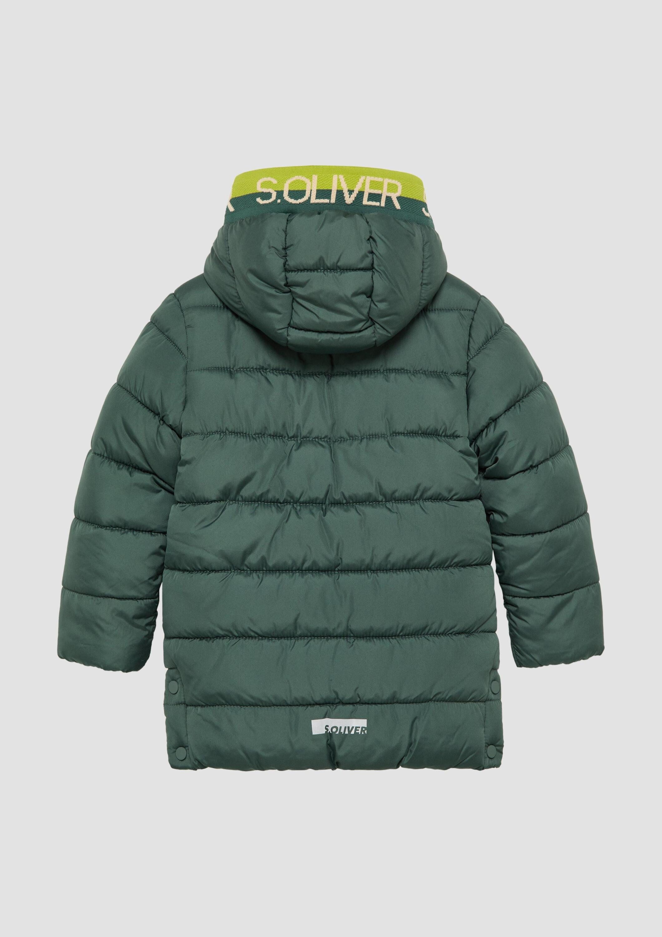 s.Oliver Funktionsmantel Outdoor-Mantel Steppjacke mit Kontraststreifen und Fleecefutter