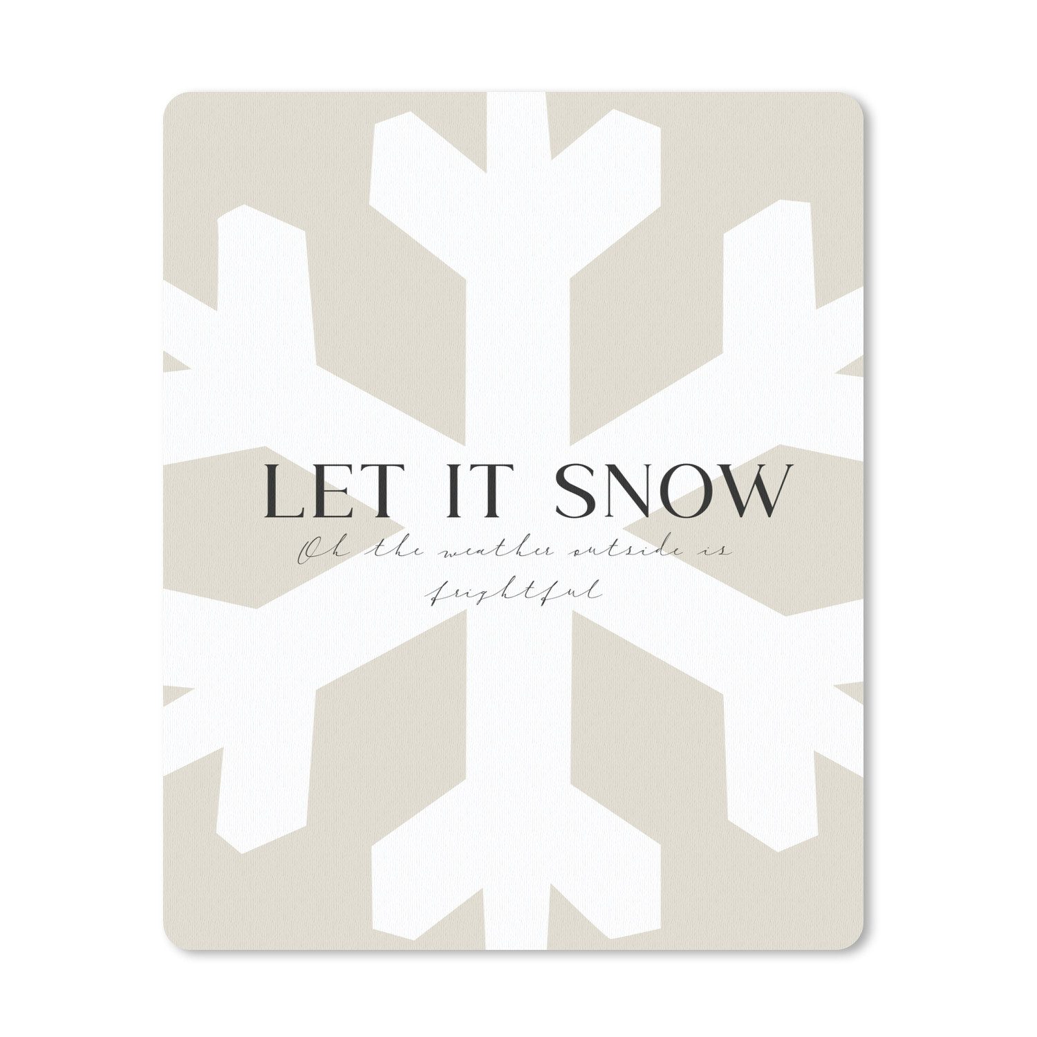MuchoWow Mauspad Schnee - Japandi - Winter - Dekoration (1-St), Büro für Tastatur und Maus, Mousepad Gaming, Desk Mat, 30x40 cm
