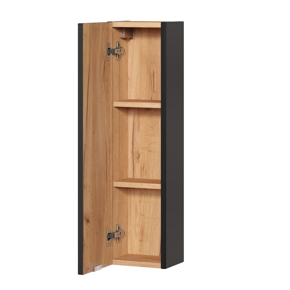Lomadox Hängeschrank TOSKANA-BLACK-56 Badezimmer in seidenmatt günstig online kaufen