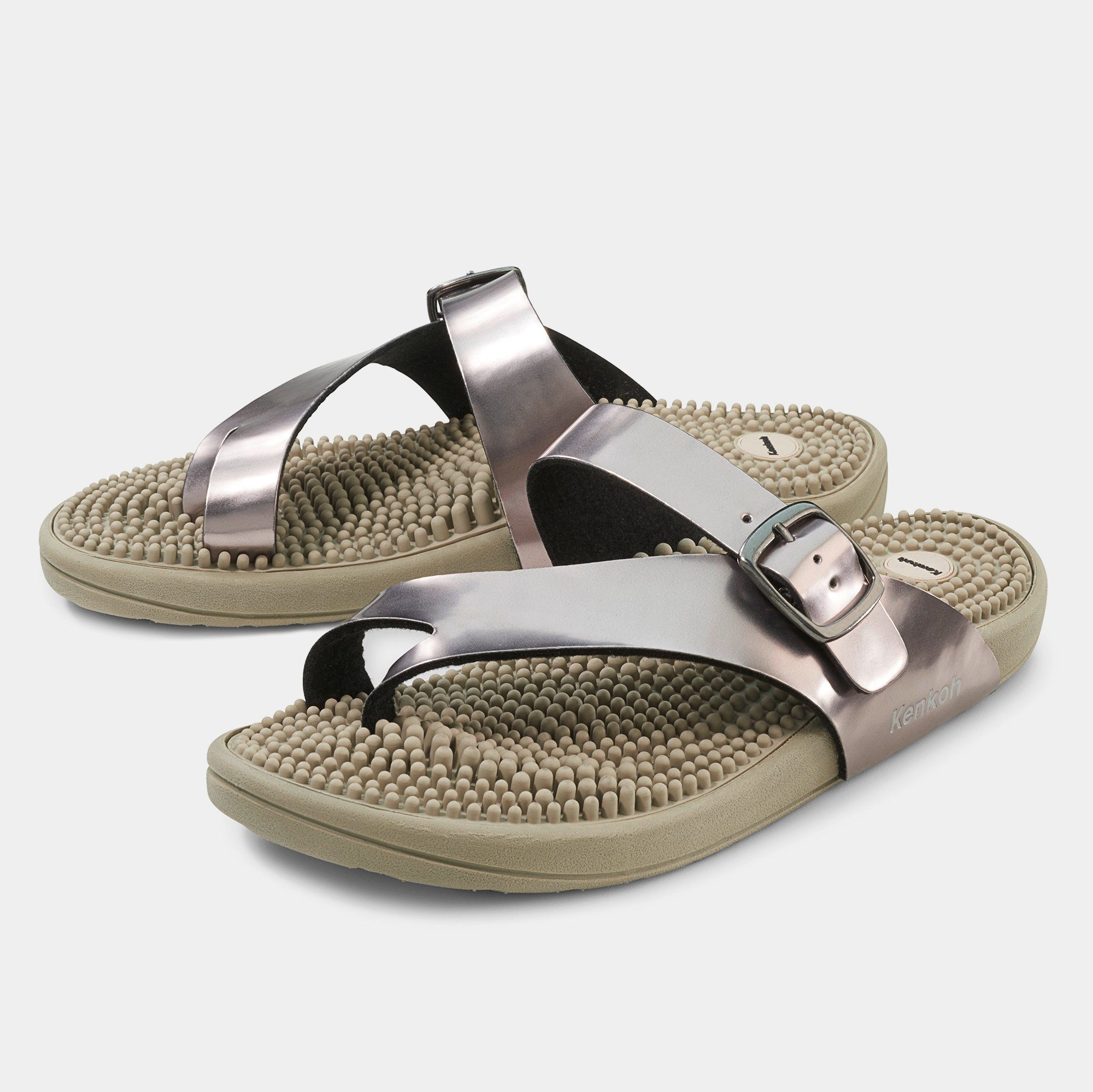 BÄR Schuhe Damenschuh - Modell Kenkoh Massage-Sandalen DA in der Farbe  Metallic Sandale