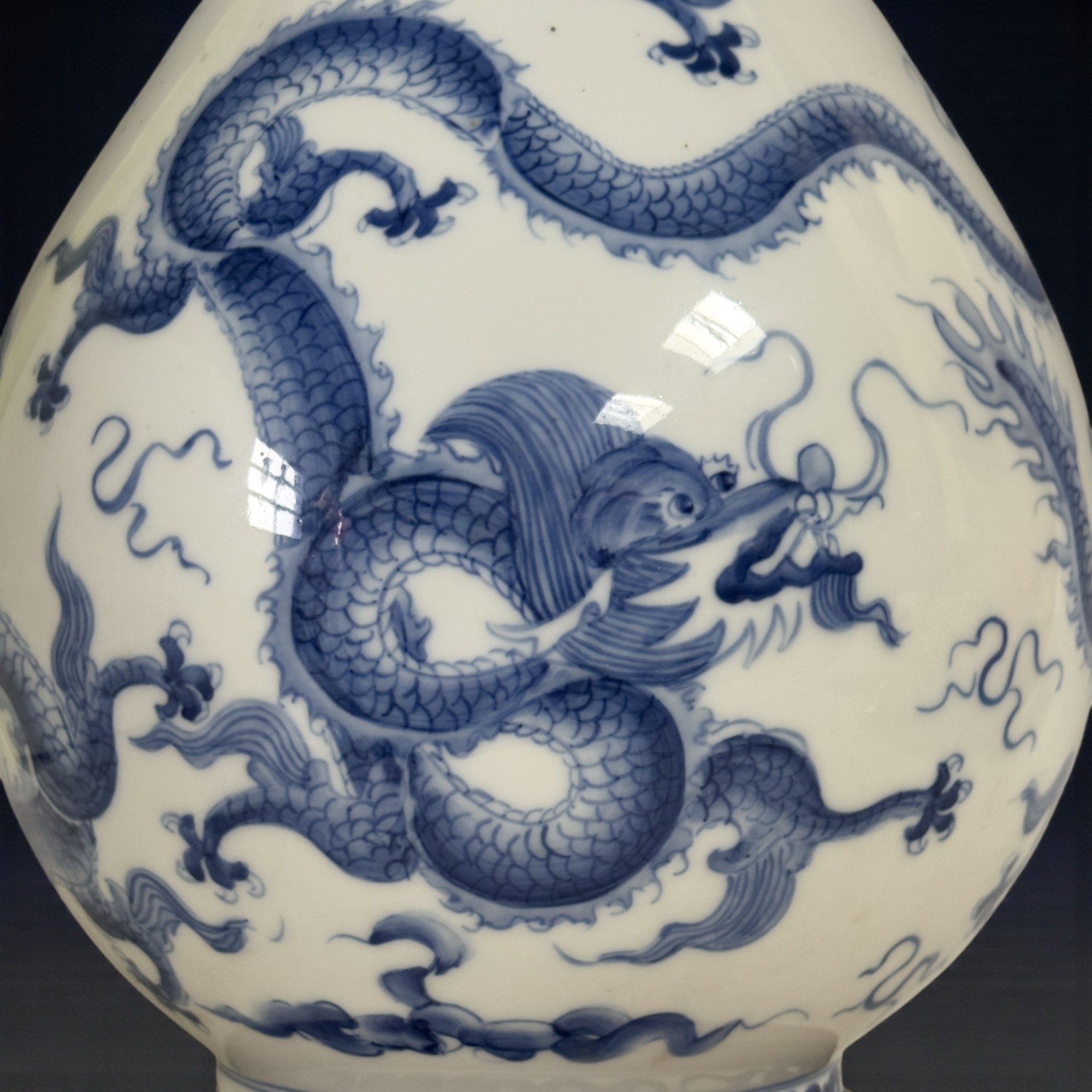 Asien LifeStyle Dekofigur Chinesische Drachenvase Porzellan 42 cm