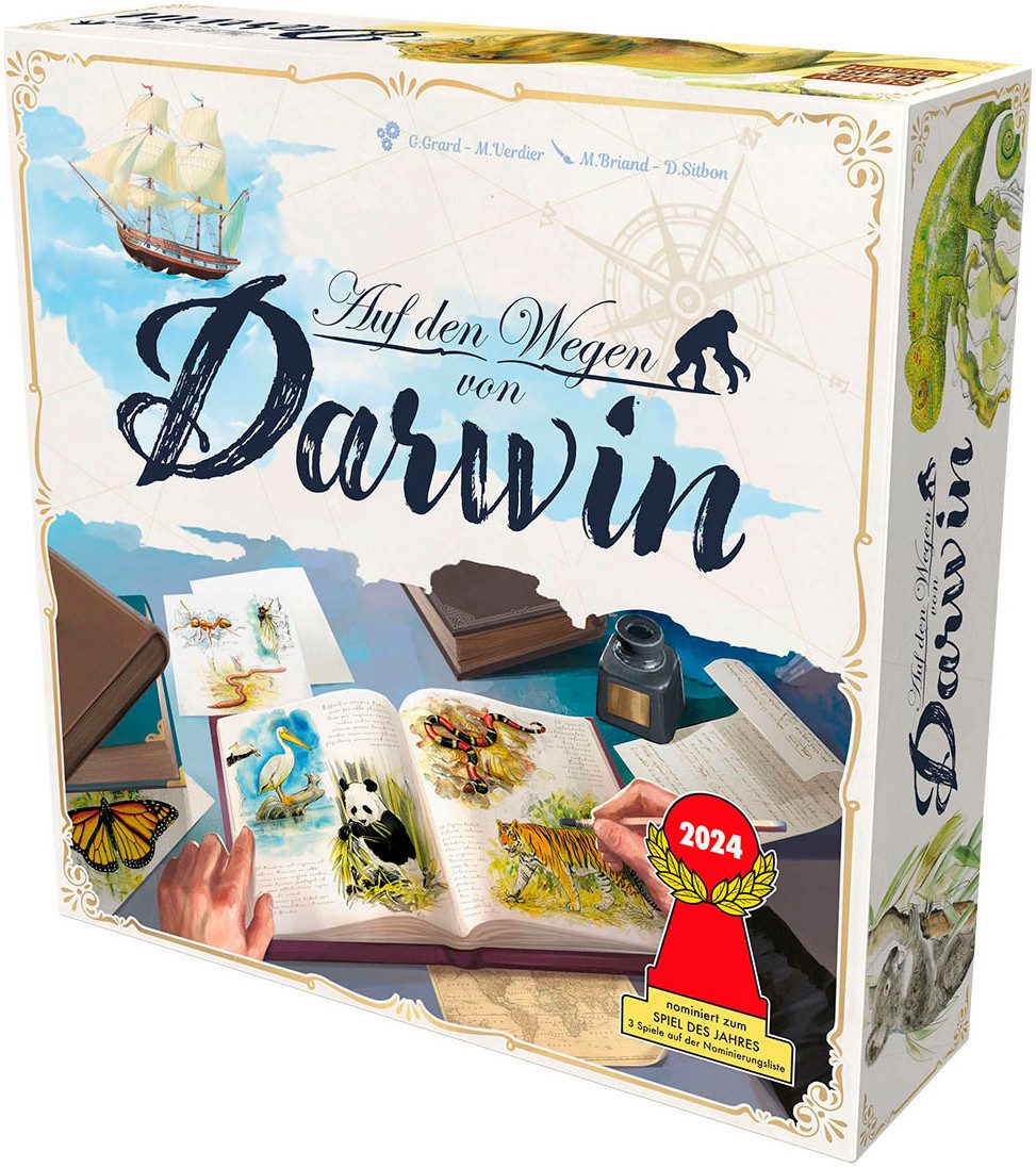 Asmodee Spiel Auf den Wegen von Darwin, Familienspiel