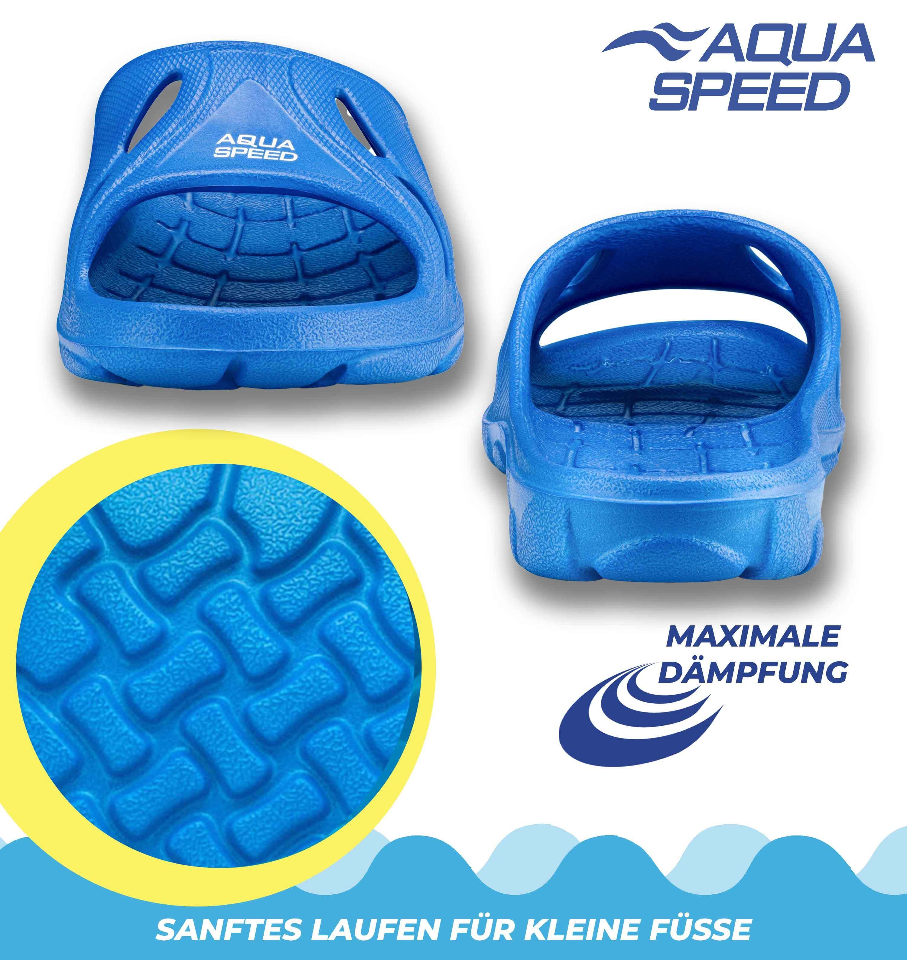 Aqua Speed ALABAMA Badelatschen Kinder + Mikrofaserhandtuch Badepantolette