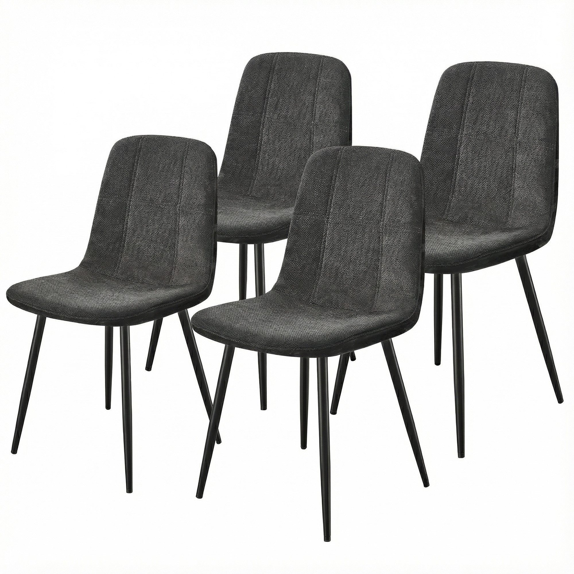 VASAGLE Esszimmerstuhl Metallbeine, verstellbare Füße, pflegeleicht (4 St), günstig online kaufen