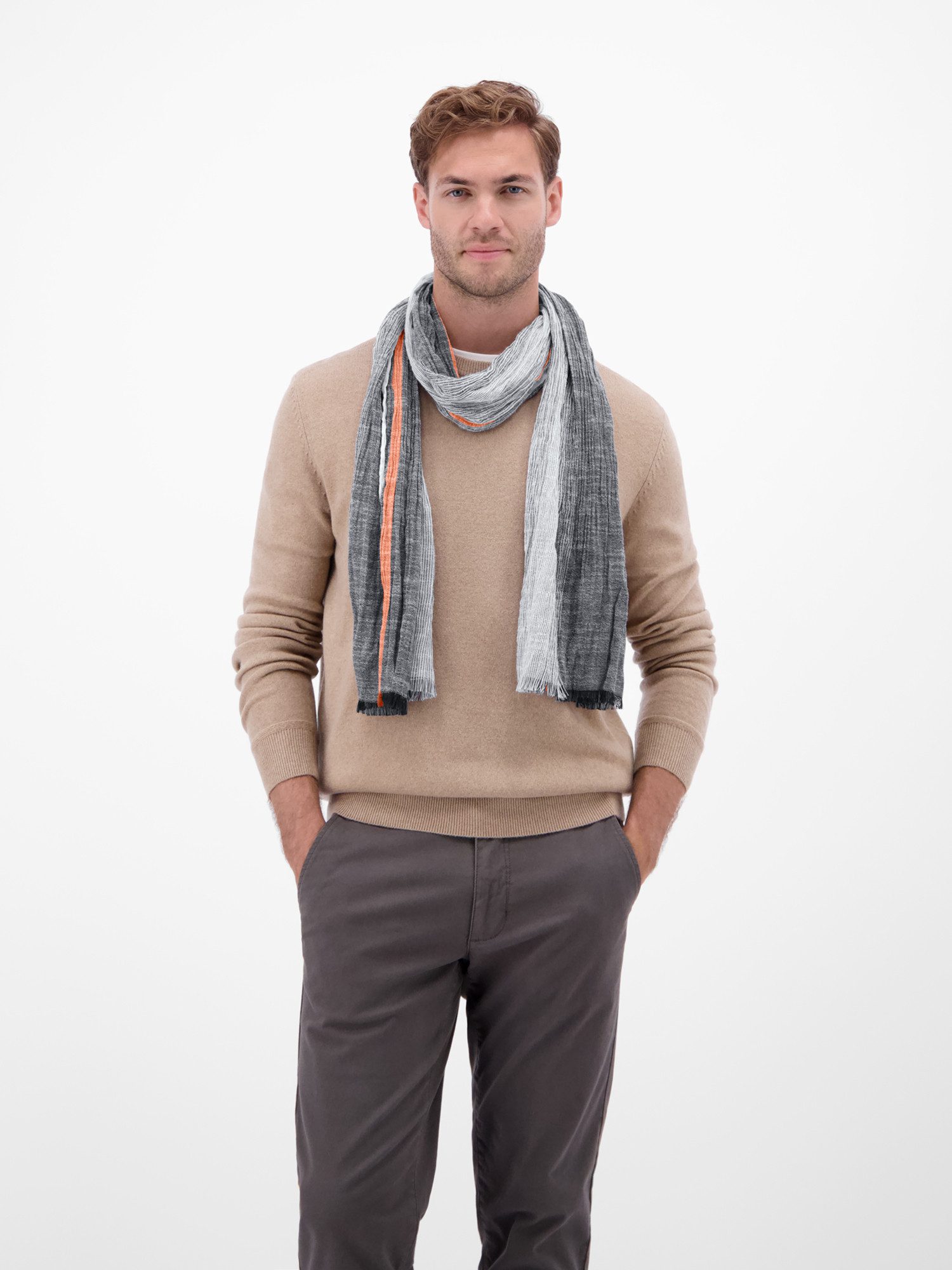 LERROS Schal Webschal mit gestreiftem Farbverlauf