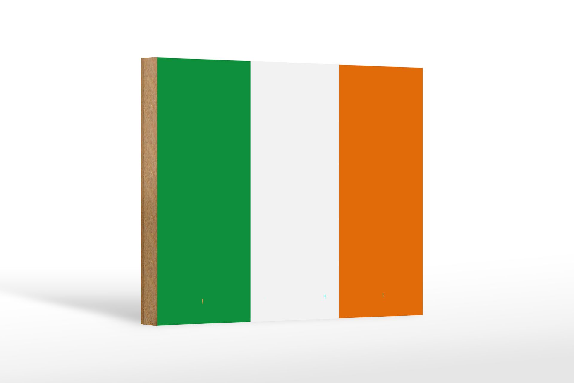 Femer GmbH Holzbild Flagge Irlands 18x12 cm Flag of Ireland, Flaggen (1 St), Glatte Holzfaserplatte (MDF), vorn beschichtet
