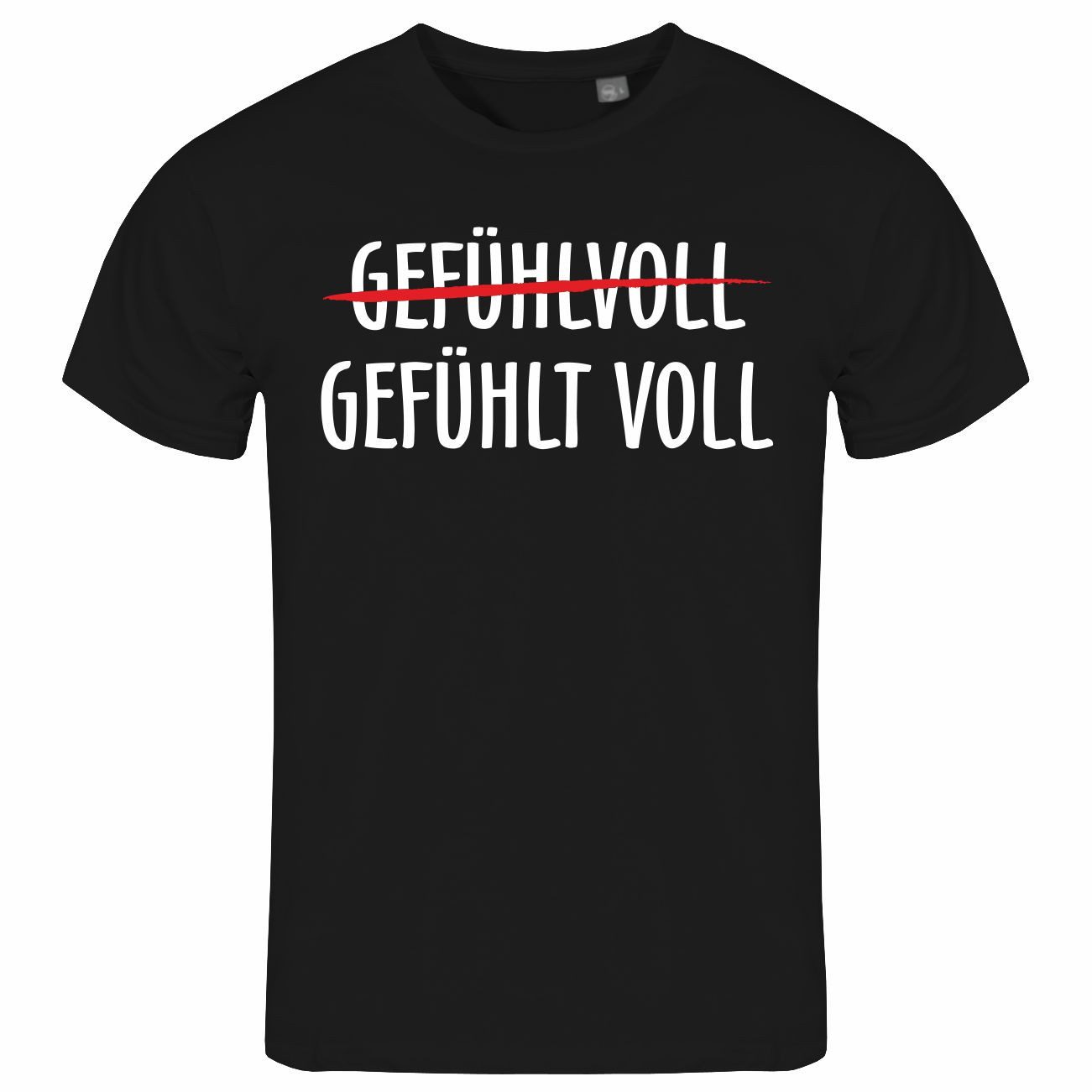 Print-Shirt Herren T-Shirt Gefühlt Voll