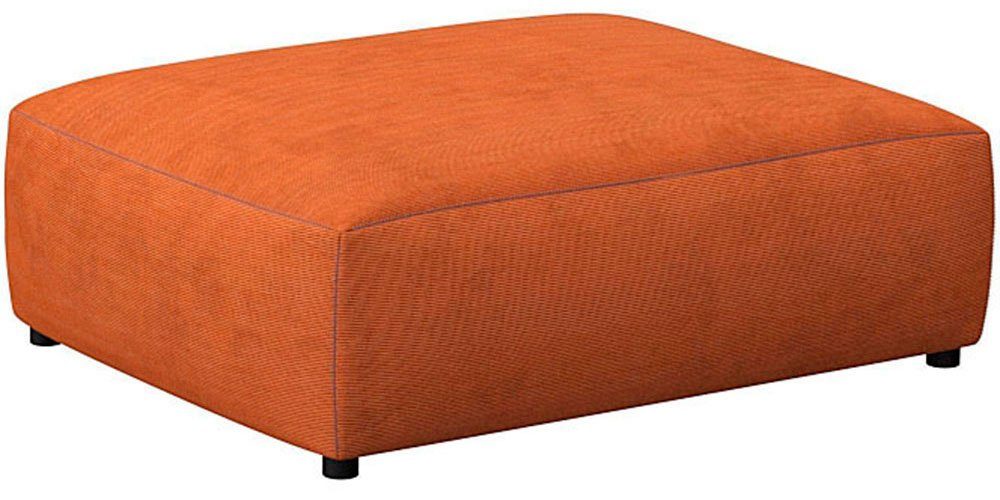 FLEXLUX Pouf Lucera, modern & anschmiegsam, Kaltschaum, Stahl-Wellenunterfederung