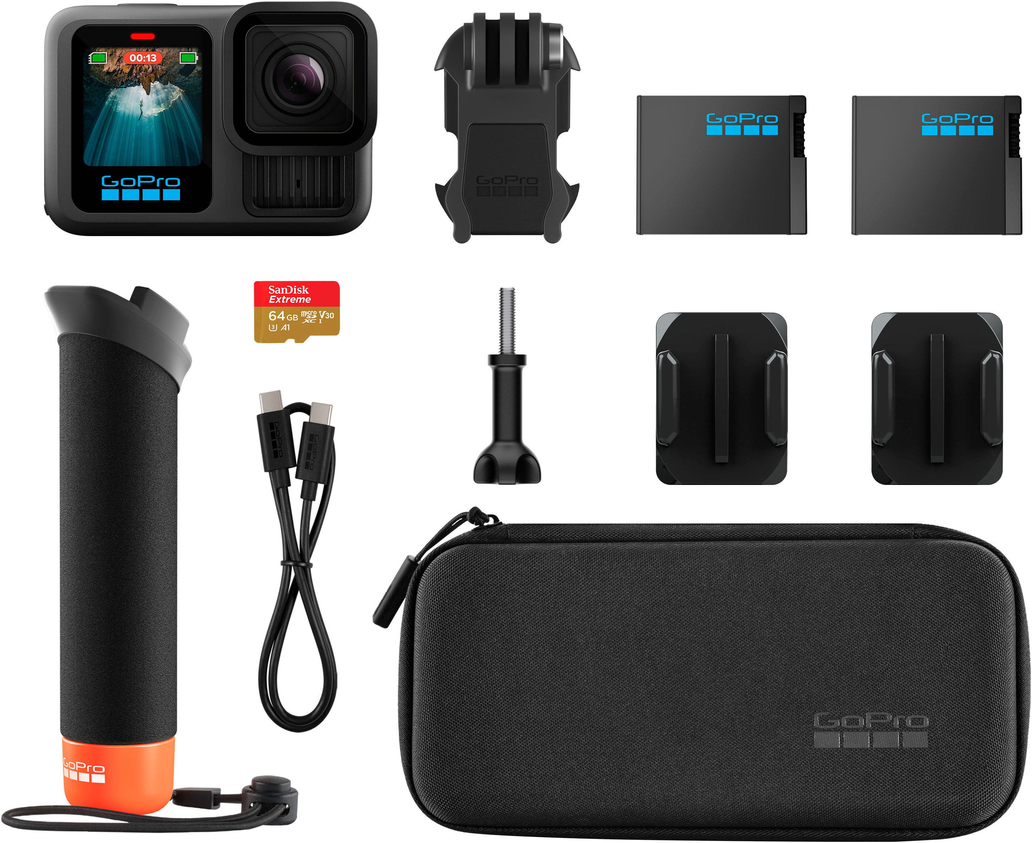 HERO13 Black + Zubehör-Bundle Action Cam