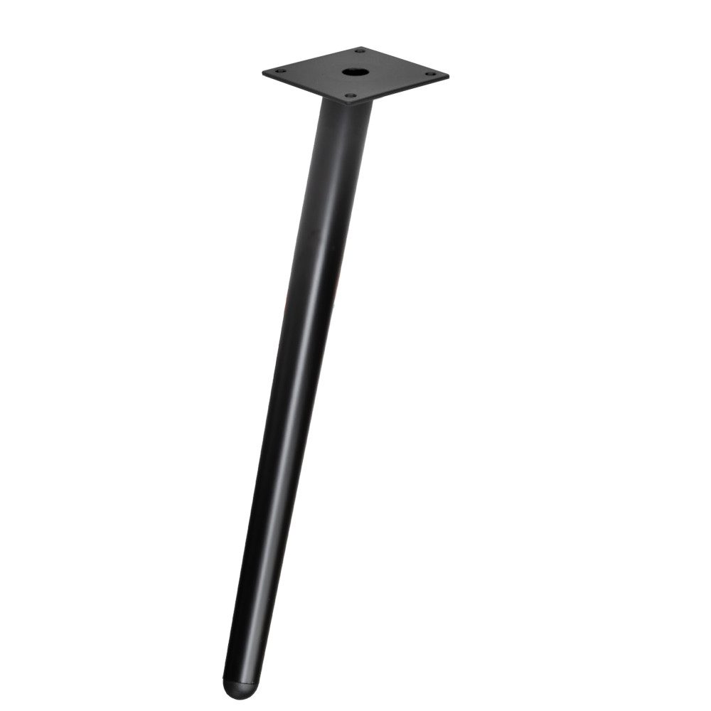 Prima-Online Tischbein Metallbeine Schräg H: 45cm / 65cm Schrankfuß Metall Schwarz Sofafuß