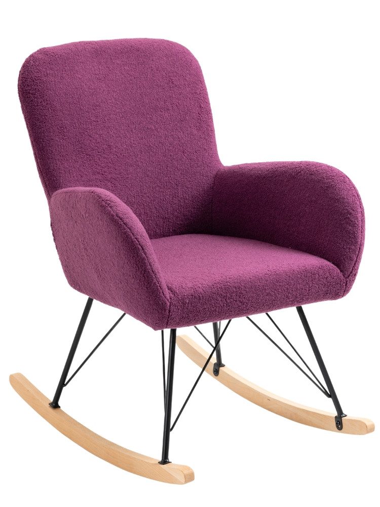 WOLF MÖBEL Polsterstuhl SEBA Schaukelstuhl Nina lila (69 x 93 x 95), SEBA Schaukelstuhl Nina lila
