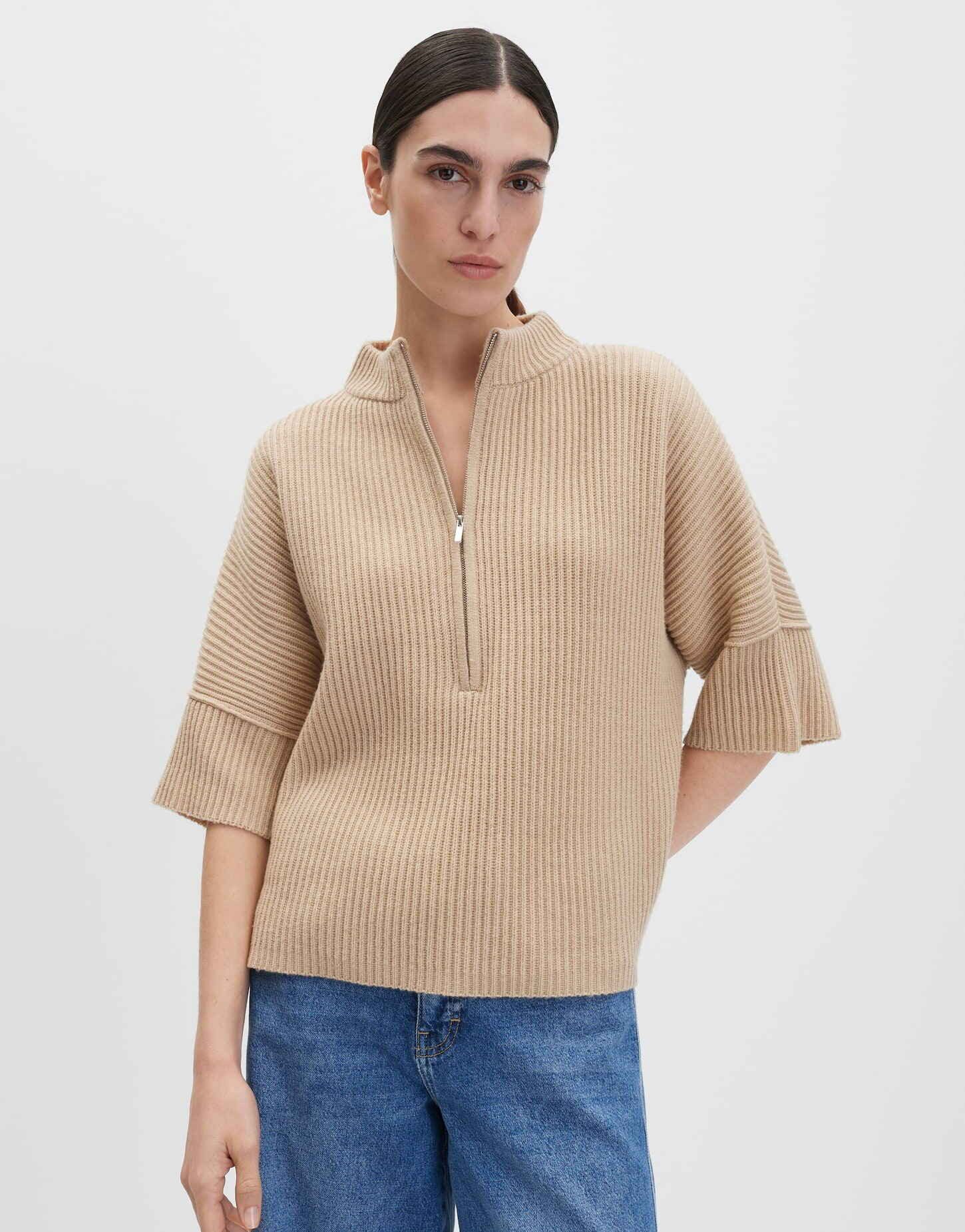 someday Strickpullover TALJA DETAIL Loose aus weichem Rippstrick oversized, Rippstruktur