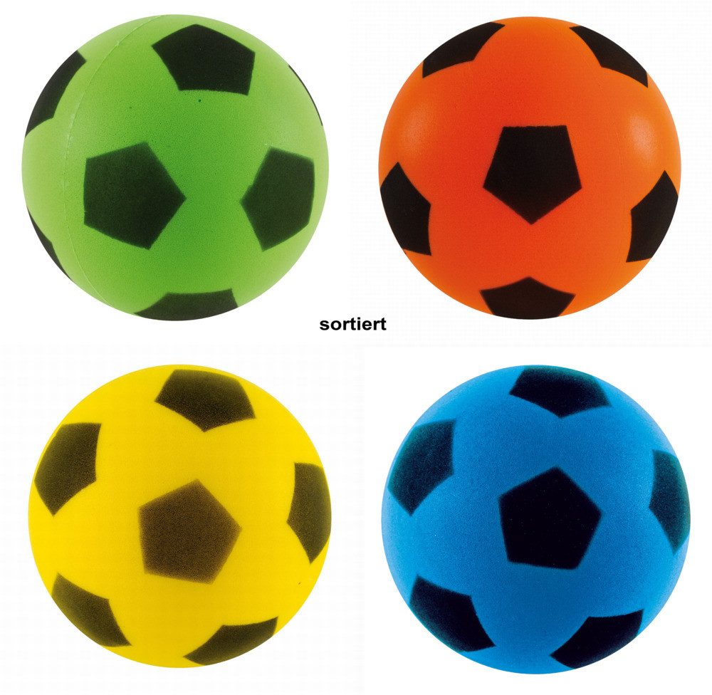 Stoffball John Softball grün rot gelb blau Ø12cm 4fach sortiert