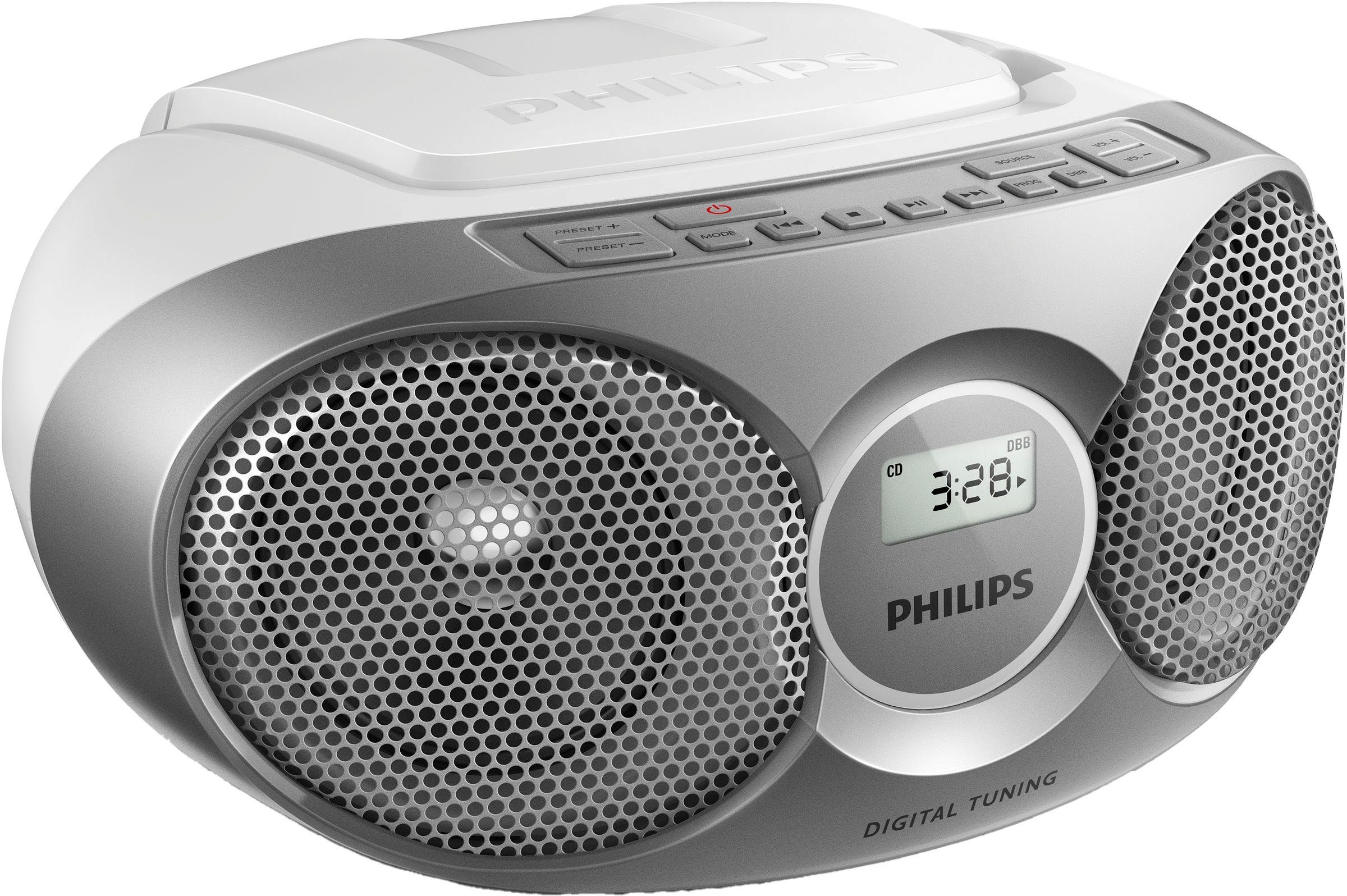 Philips AZ215S Radio (FM-Tuner, 3 W), Wiedergabe von CD, CD-R und CD-RW