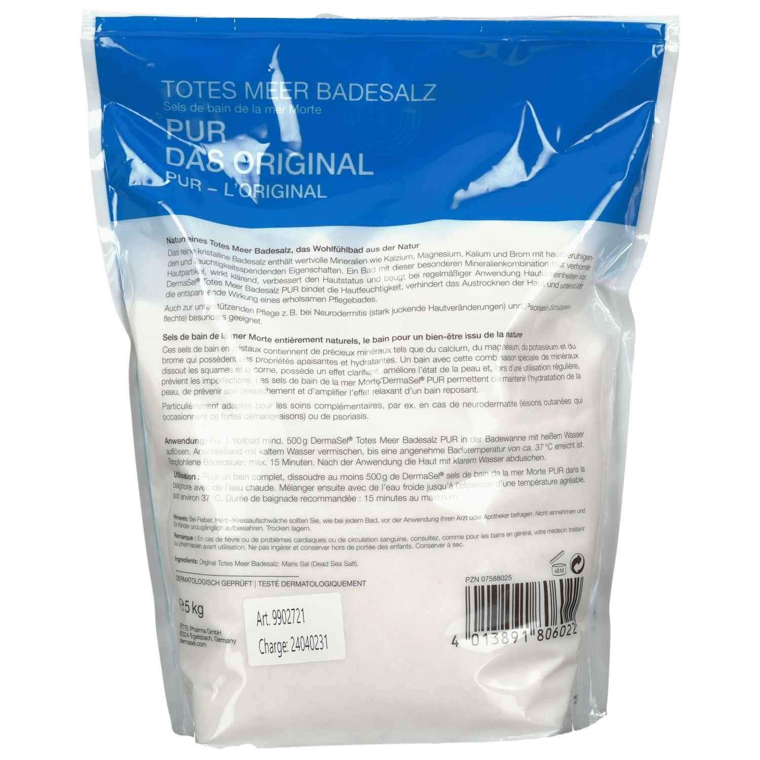 MCM KLOSTERFRAU Vertr. Badesalz DERMASEL Totes Meer Badesalz Pur