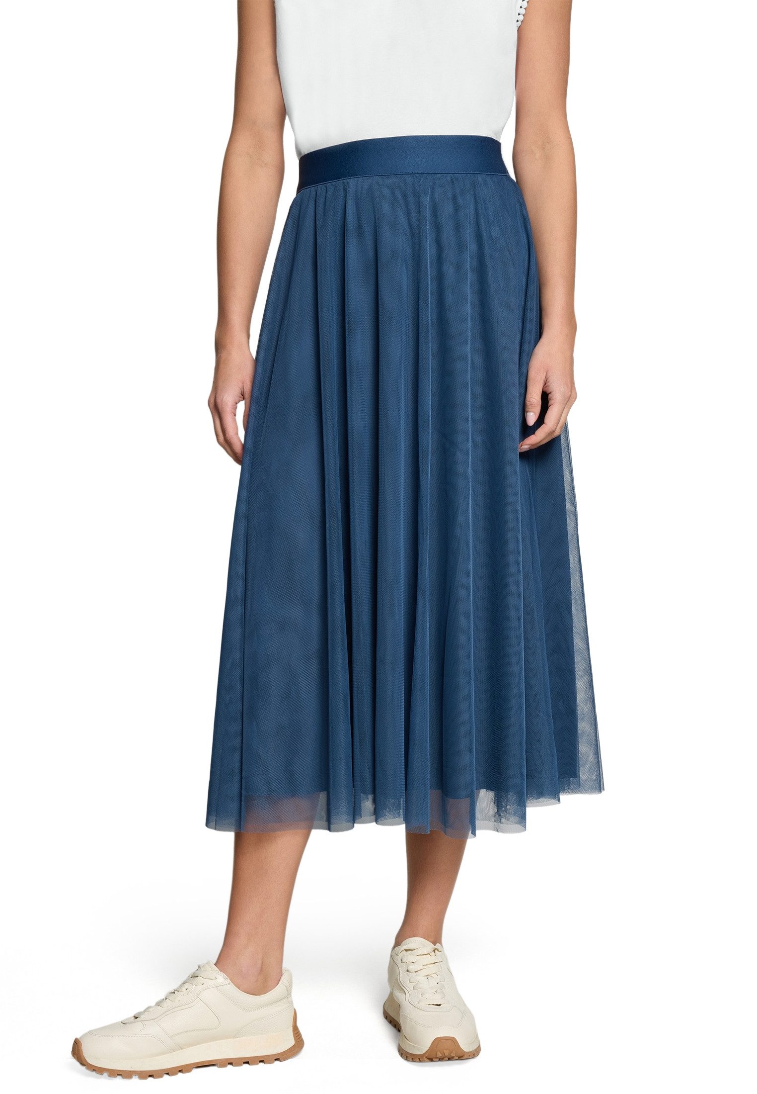 Zero Midirock Damen mit elastischem Bund Material