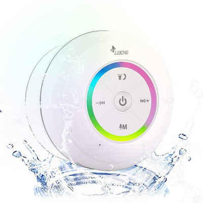 Leicke DJ Roxxx Shower Bluetooth-Lautsprecher (Bluetooth, 5 W, Freisprechfunktion, staubgeschützt, spritzwassergeschützt)