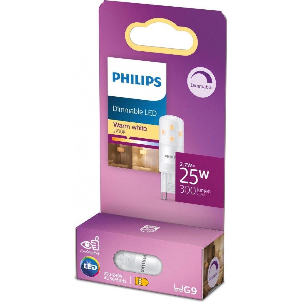 Philips LED-Leuchtmittel 30159700 LED 25W G9 WW 230V Dim Leuchtmittel Warmweiß