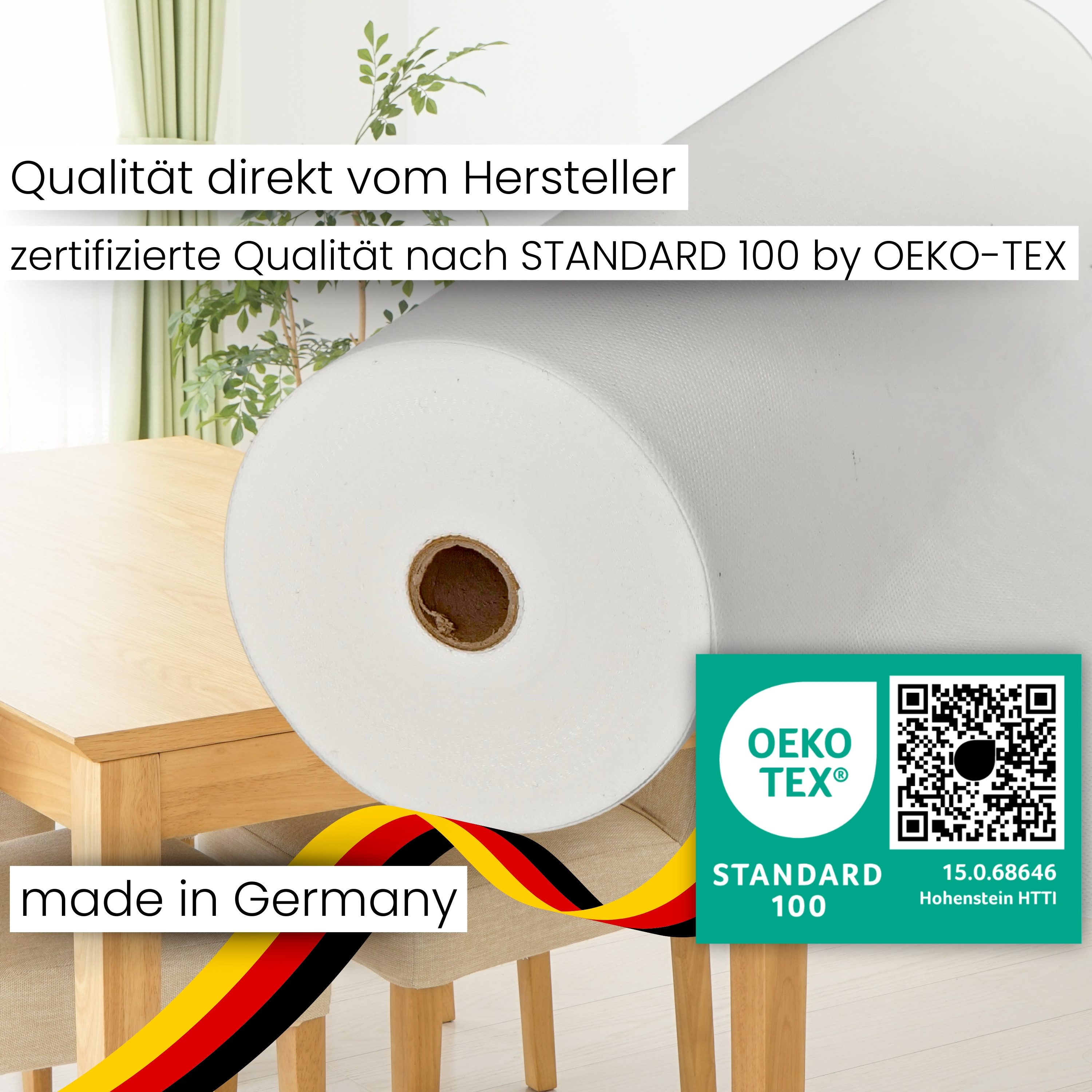 Sensalux Tischdecke Tischdeckenrolle 80g/m², bis zu 45% Recyclat, 0,79m x 10m Weiß – Bild 3 von 5
