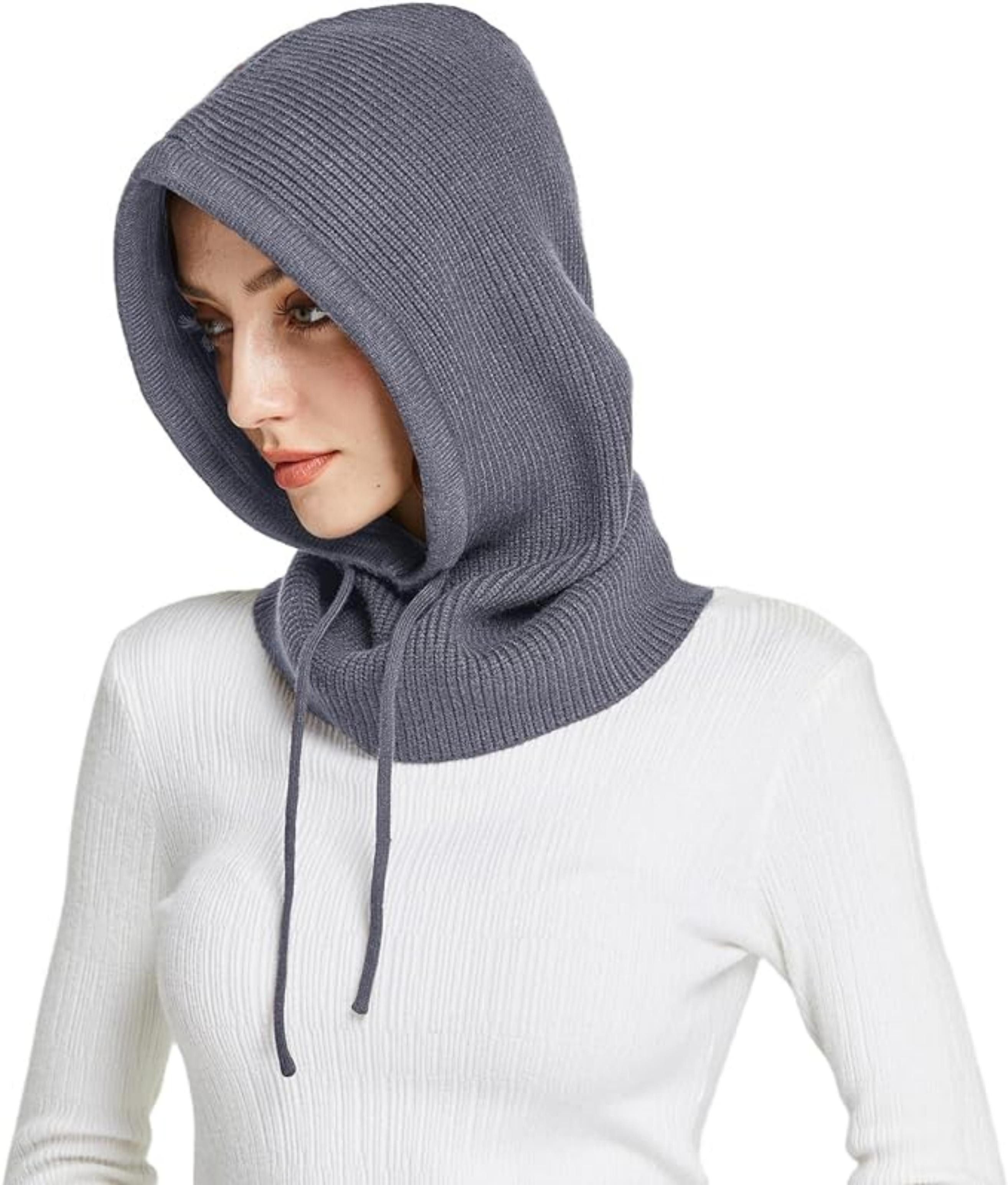 Coonoor Strickmütze Mütze Damen Winter, Strickmützen Warme Kapuzen Schal