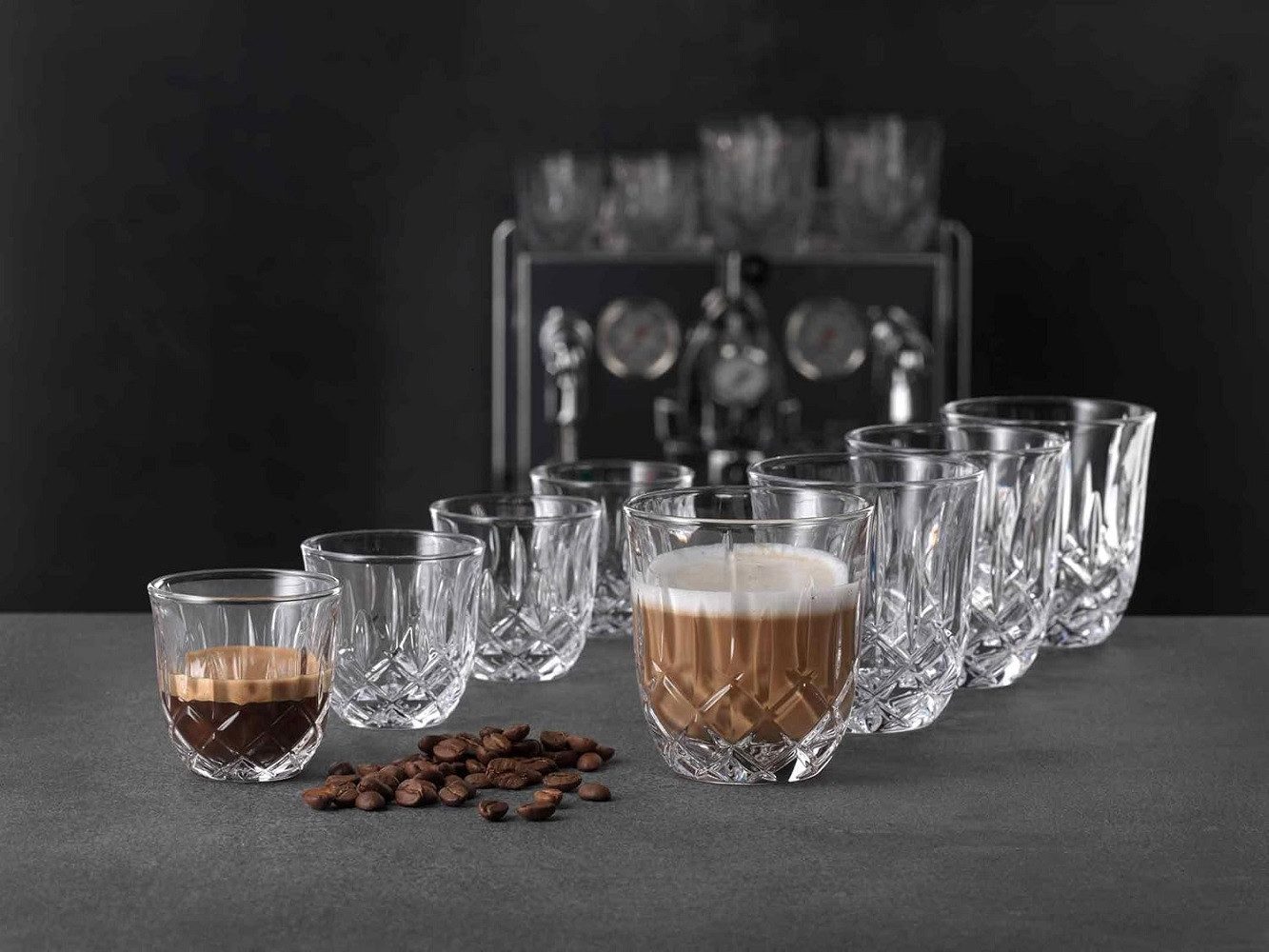 Nachtmann Thermoglas Nachtmann Noblesse Barista 4xEspresso + 4xCappucino 8 tlg., Glas
