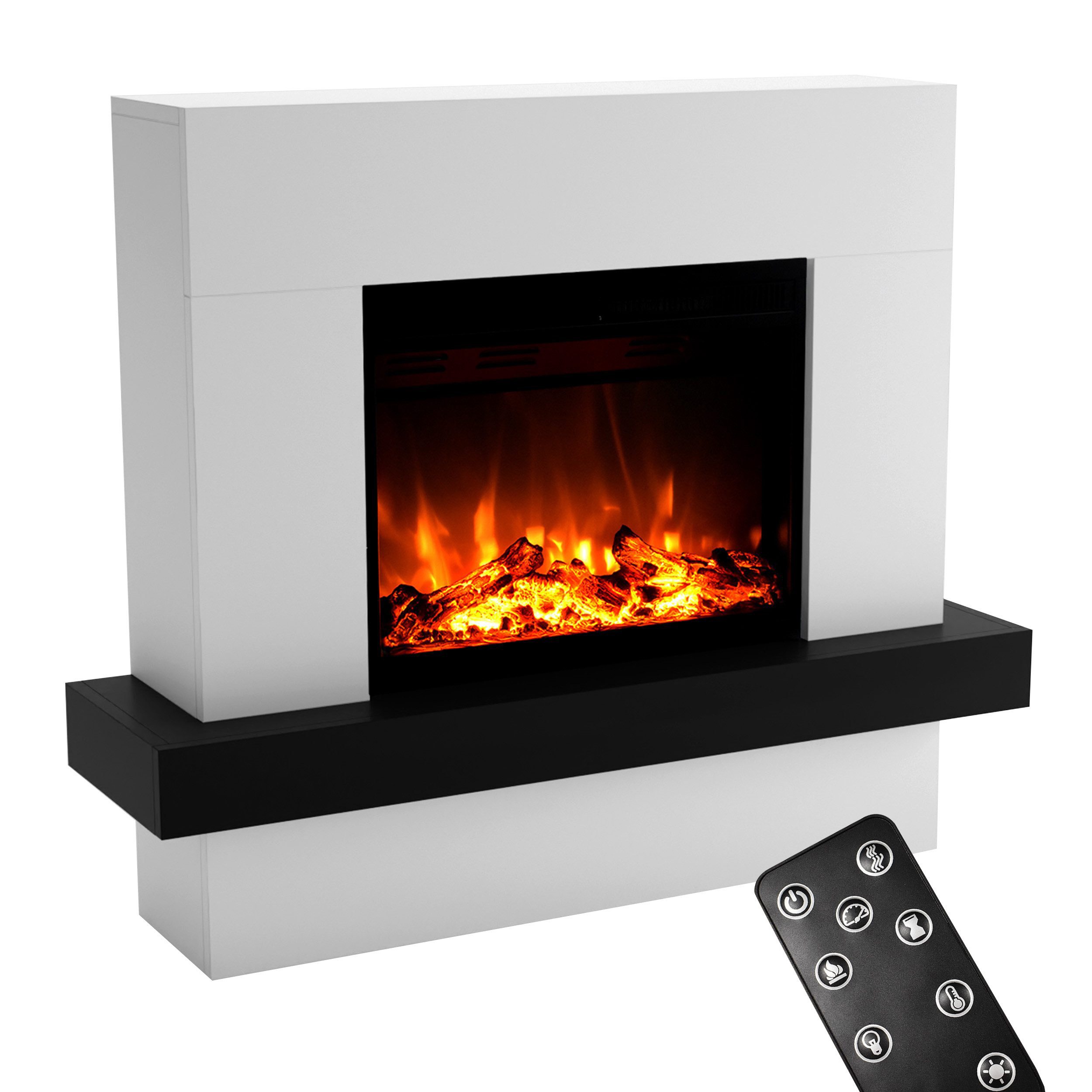 GLOW FIRE Elektrokamin PANDORA LED Kamin mit Heizung, Standkamin, Elektrisc günstig online kaufen