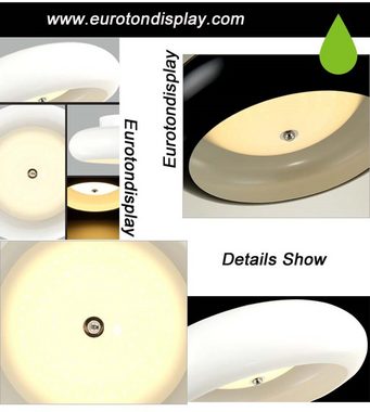 Euroton LED Pendelleuchte LED Pendelleuchte Hängelampe Deckenleuchte 8295 warmweiß schwarz weiß, LED fest integriert, Warmweiß, Nicht zutreffend