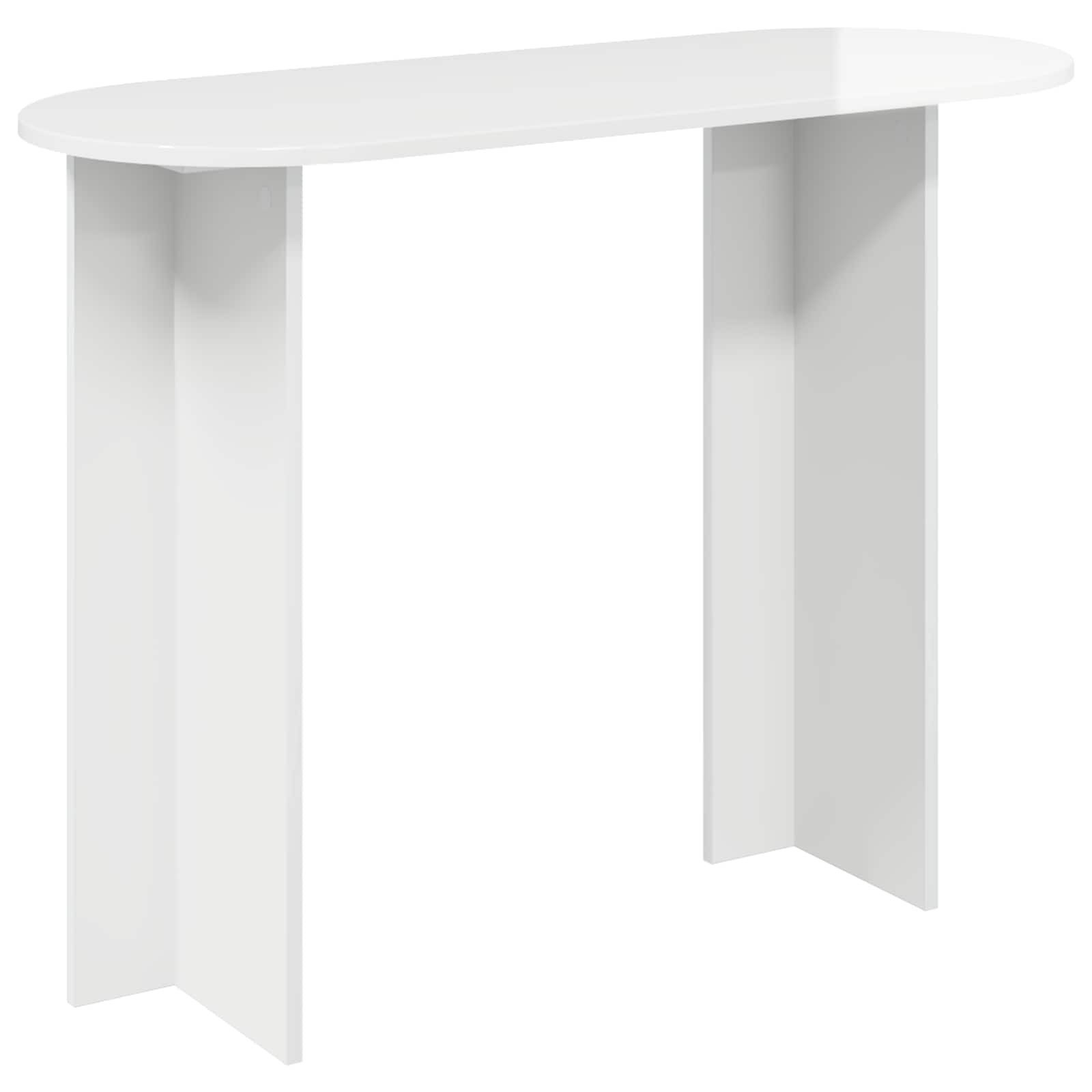 vidaXL Konsolentisch 100 x 39,5 x 75 cm Konsolentisch Hochglanz Weiß 100x39,5x75 cm Spanpla