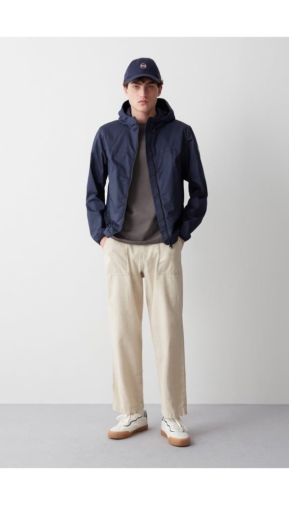 Colmar Allwetterjacke Übergangansjacke Fibers (aus Baumwolle, mit Kapuze) navyblau Herren