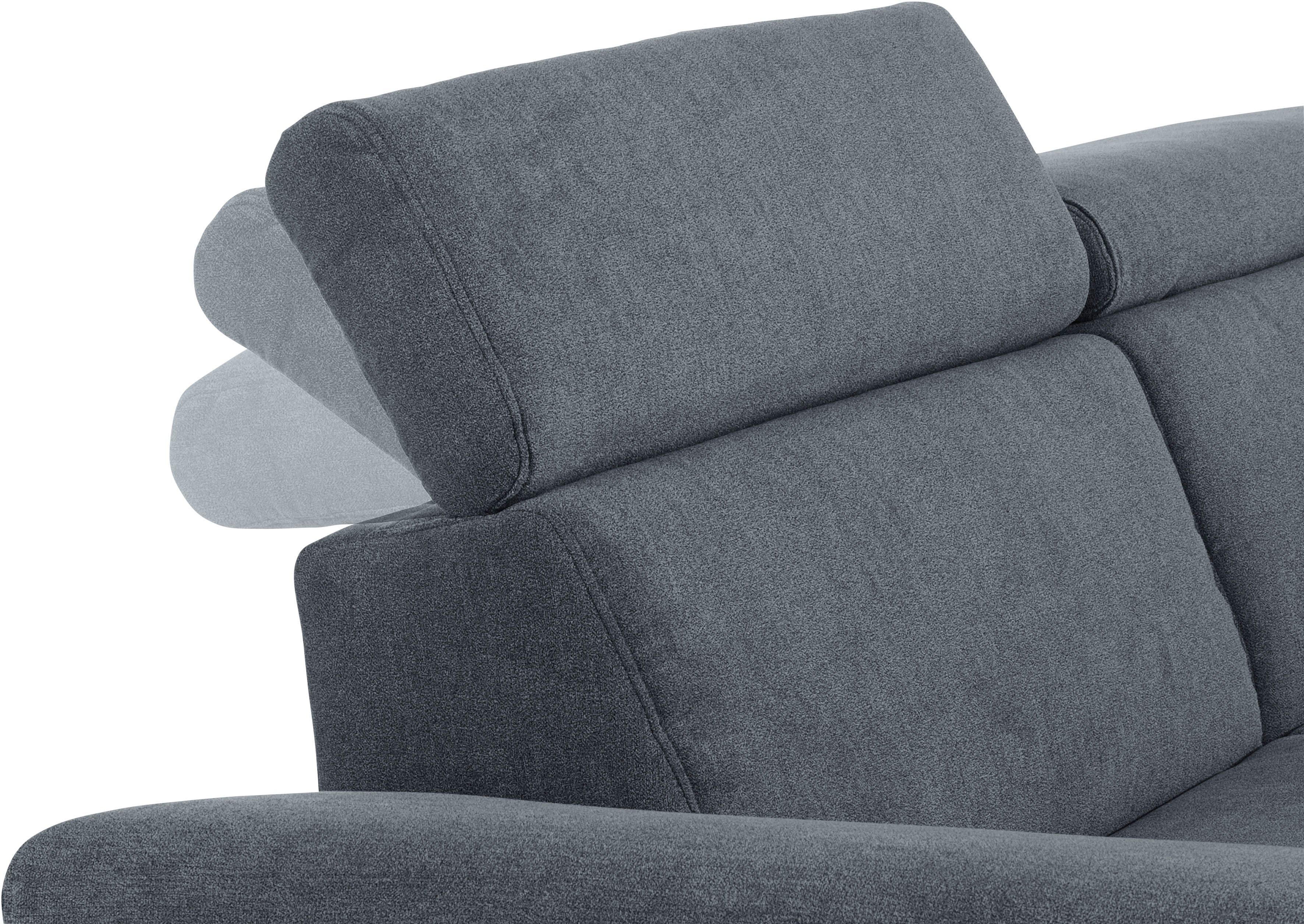 Places of Style 2,5-Sitzer Trapino mit wahlweise in Lederoptik Rückenverstellung, Luxus, Luxus-Microfaser