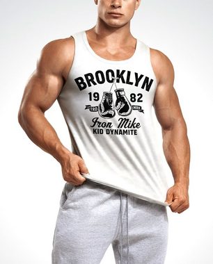 Neverless Tanktop Herren Tank-Top Boxen Iron Mike Brooklyn Retro Design Muskelshirt Muscle Shirt Neverless® mit Print